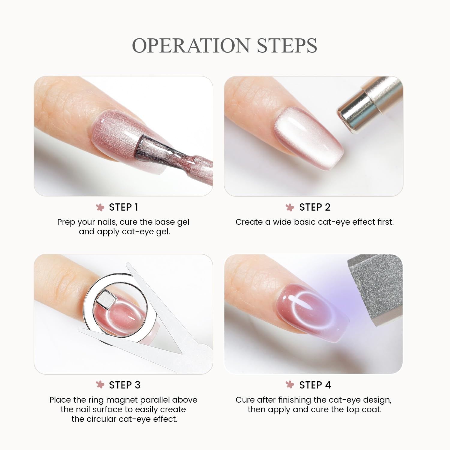 JODSONE 3-in-1 Cat-Eye Magnet Nail Art Tool,Cylindrical & Ball Magnet Pens,Flexible Multi-Effect Magnet for Cat Eye Gel Polish DIY Home Salon(Magnet Only, No Gel Included)(M01) - view 5