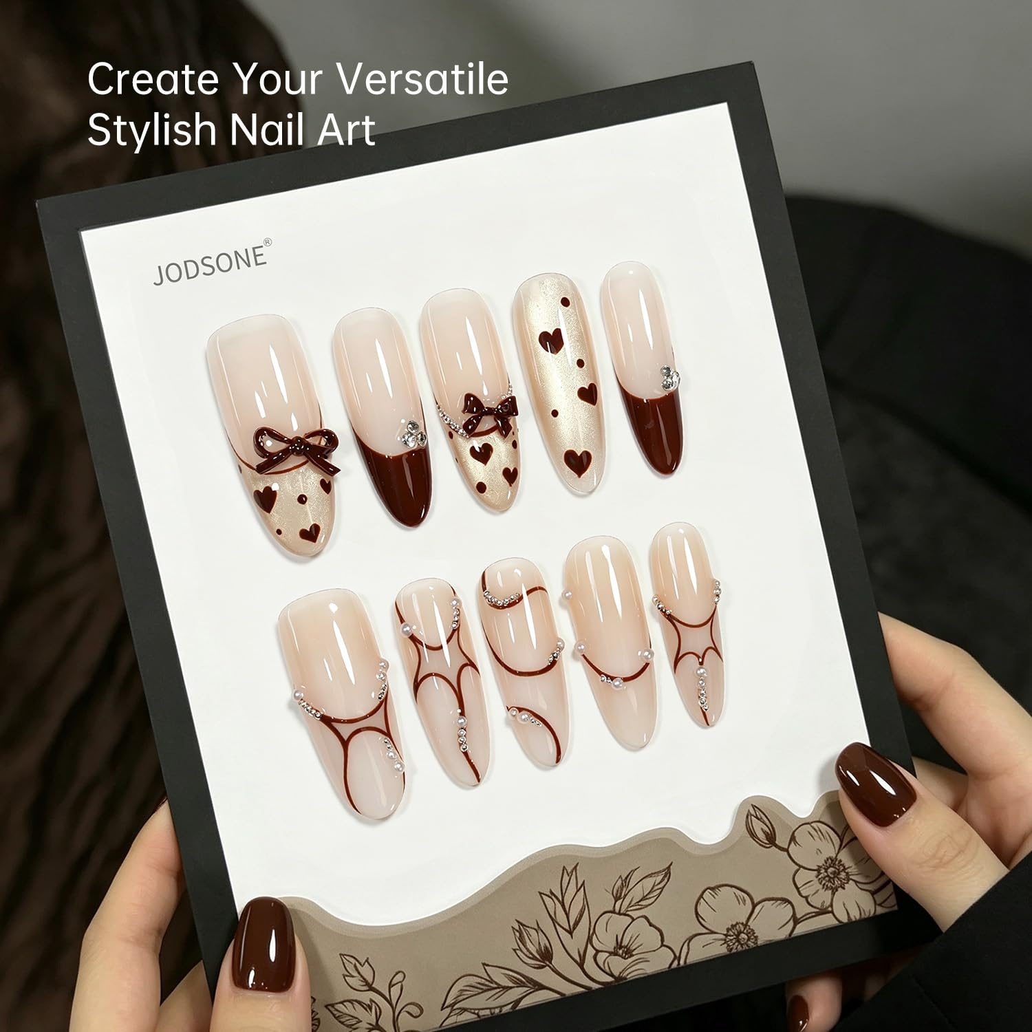 JODSONE White Nail Art Gel Liner, 18ml UV Gel Polish, Thin Brush | Classic White Color Nail Art Polish, French Tip Tool, UV/LED Cure Required, Built-In Thin Brush for DIY Manicure At Home(LMK11) - view 2