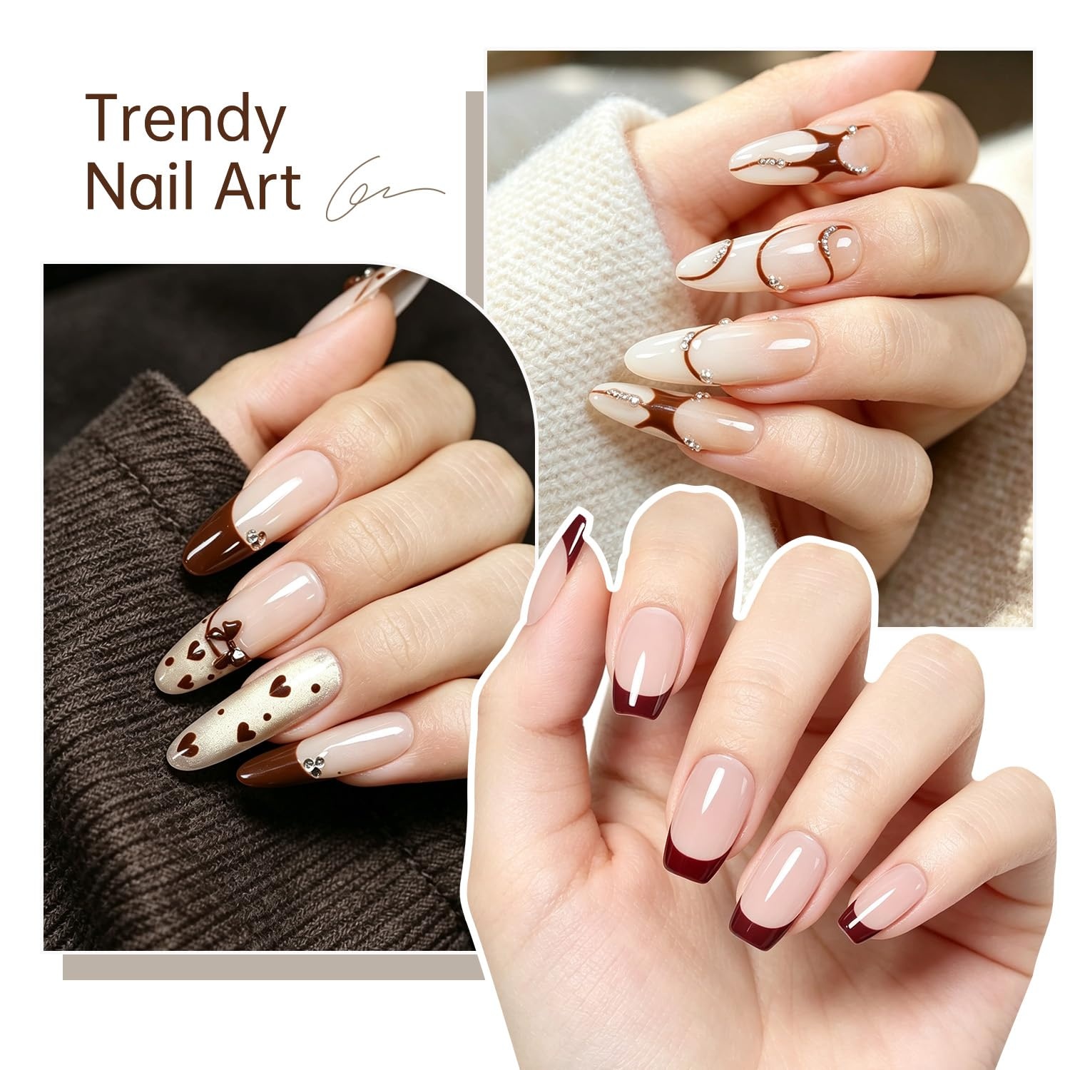 JODSONE White Nail Art Gel Liner, 18ml UV Gel Polish, Thin Brush | Classic White Color Nail Art Polish, French Tip Tool, UV/LED Cure Required, Built-In Thin Brush for DIY Manicure At Home(LMK11) - view 6