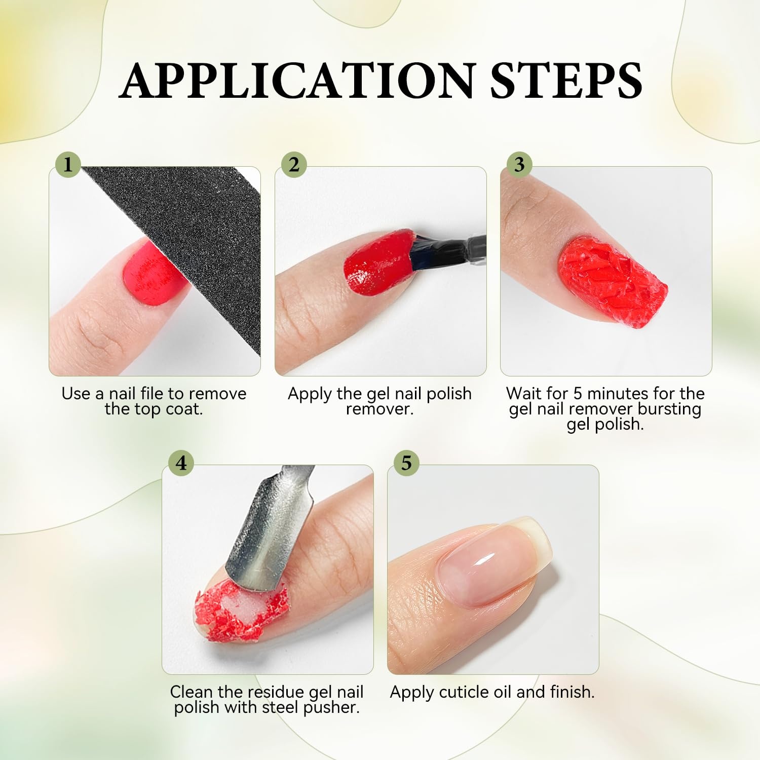 JODSONE 18ML Gel Nail Polish Remover, Wide Mouth Bottle for Easy and Quick Application, No Soak Off Gel Polish Remover for U V Gel Nails - view 4