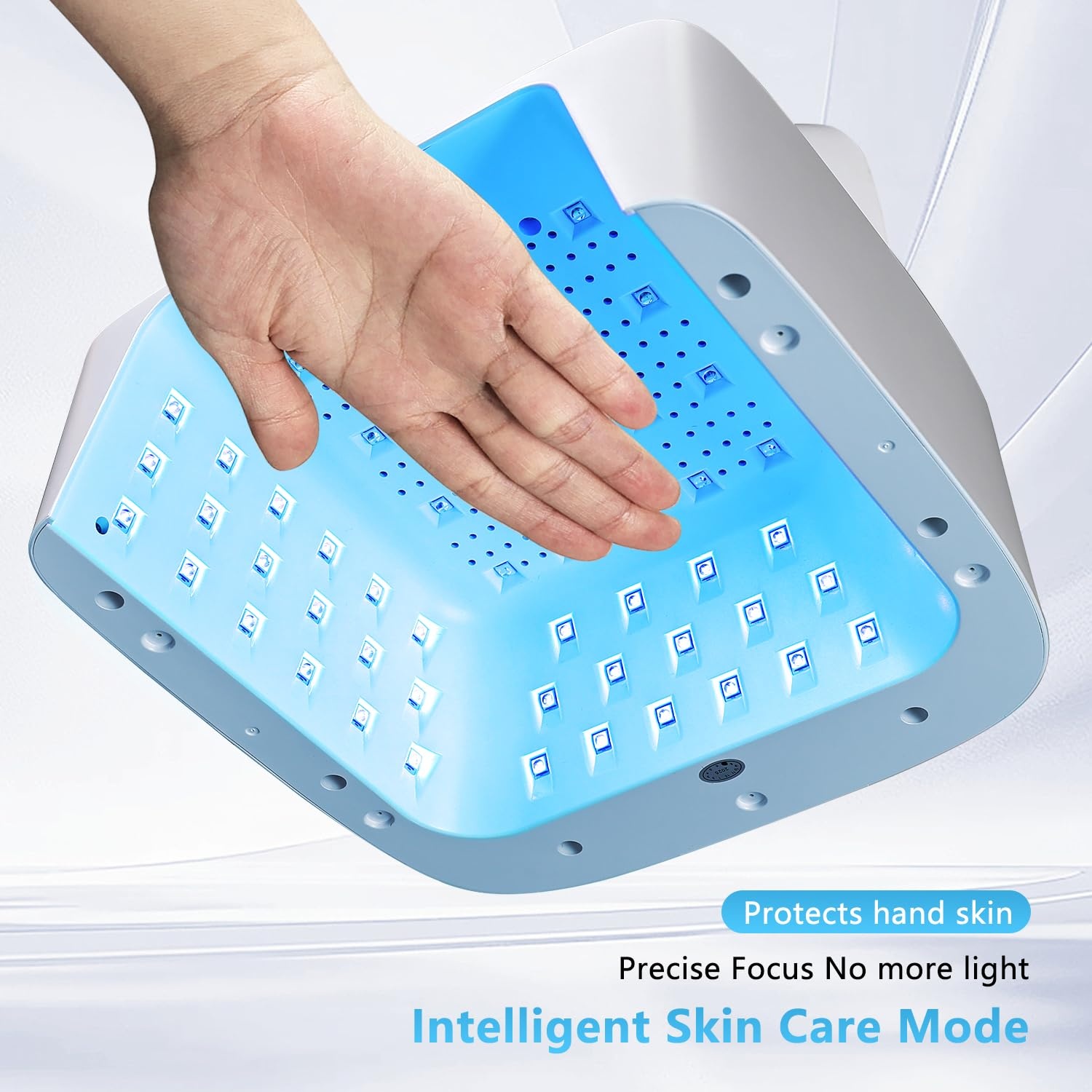 JODSONE U V LED Nail Lamp with Hand Pillow Large Space for Salon Portable Handle Front and Rear Dual Display Professional Nail Lamp Fast Drying Gel Nail Polish - view 2
