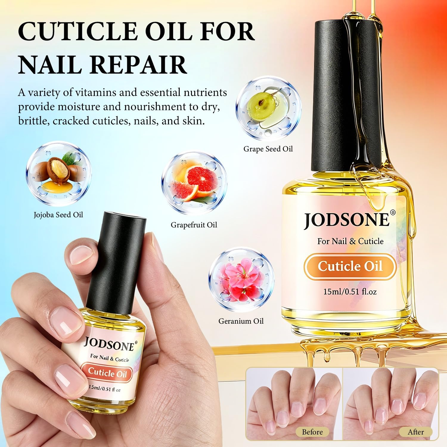 JODSONE 15ML Gel Nail Polish Remover No Need Soaking or Wrapping Gel Remover for Nails 3-5 Minutes Easy And Quick(A09) - view 4