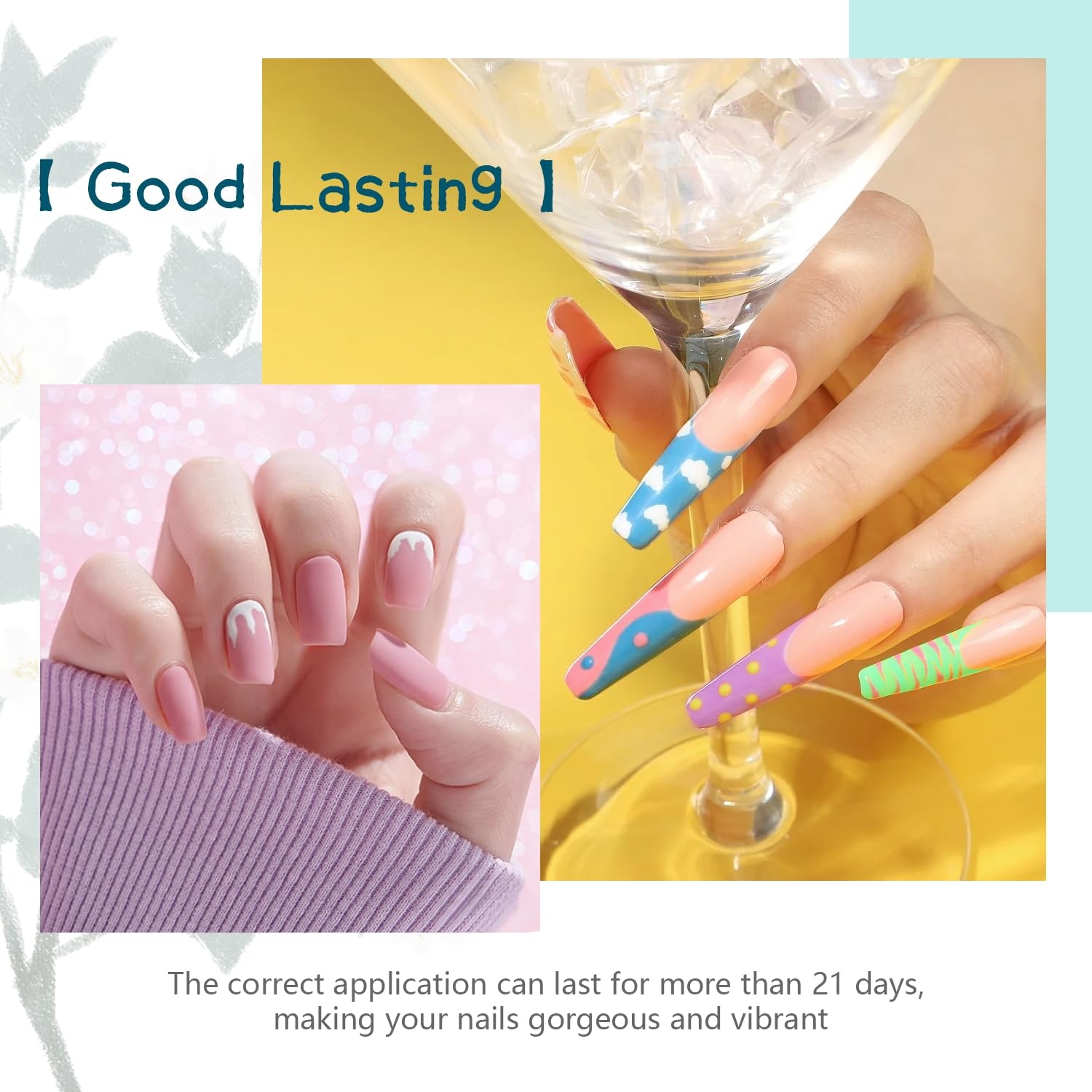 JODSONE 10 Colors Gel Nail Polish Set with Base Coat & Top Coat White Pink Purple and Red Gel Polish for All Seasons Women’s Holiday Gift(20KIT-SUN1G-01B) - view 5