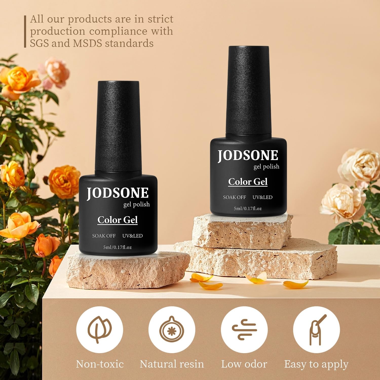 JODSONE 10 Colors Gel Nail Polish Set with Base Coat & Top Coat White Pink Purple and Red Gel Polish for All Seasons Women’s Holiday Gift(60SET 01) - view 5