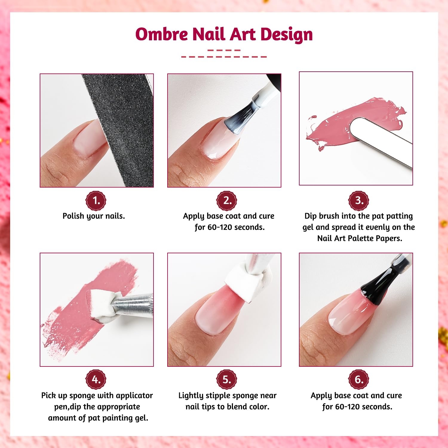 JODSONE 10 Colors Gel Nail Polish Set with Base Coat & Top Coat White Pink Purple and Red Gel Polish for All Seasons Women’s Holiday Gift(9COLOR-PPG) - view 7