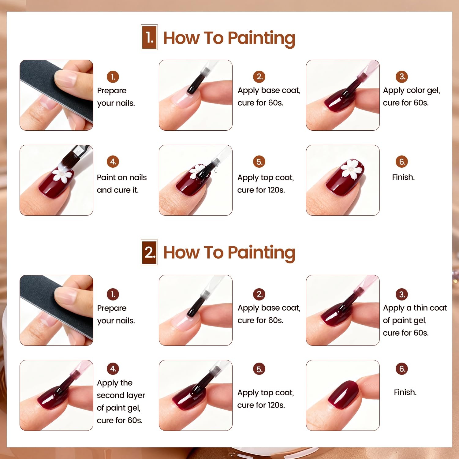 JODSONE 32 Colors Solid Paint Nail Art Gel Polish Set painting Drawing Gel Nail Polish for DIY Nails Art Design(32Color-Set-1) - view 6
