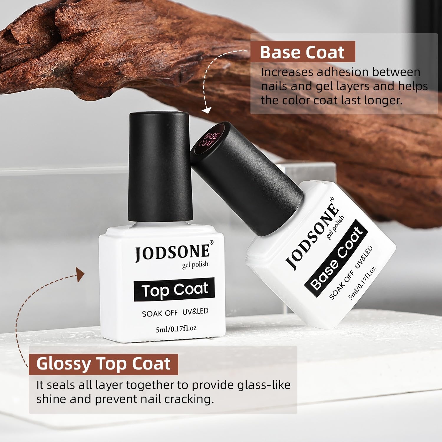 JODSONE 10 Colors Gel Nail Polish Set with Base Coat & Top Coat White Pink Purple and Red Gel Polish for All Seasons Women’s Holiday Gift(10Color-B) - view 7