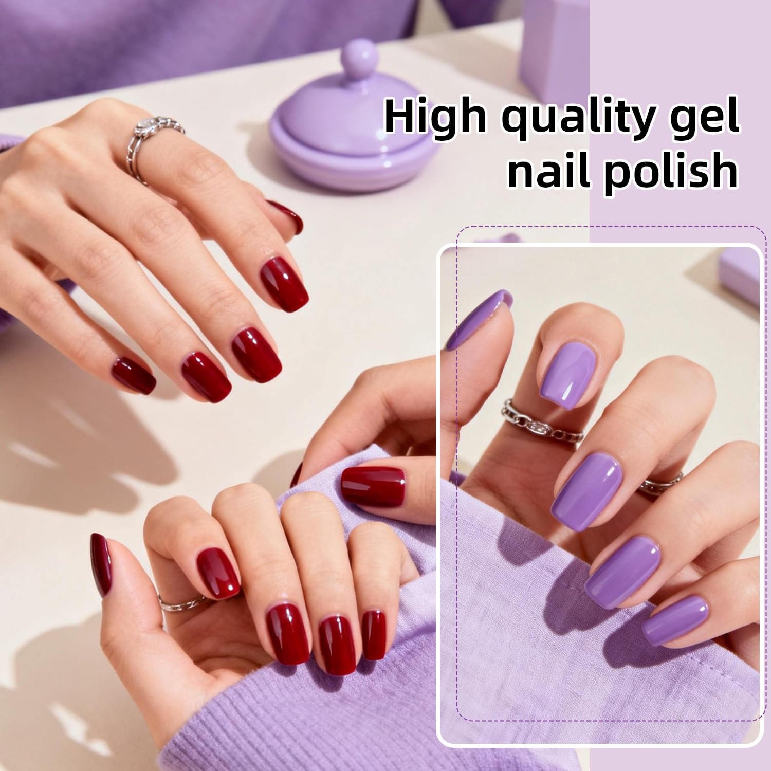 JODSONE 32 Colors Gel Nail Polish Kit with Base Coat Matte Glitter Top Coat Soak Off Manicure Tools Manicure Salon DIY at Home(B33) - view 4