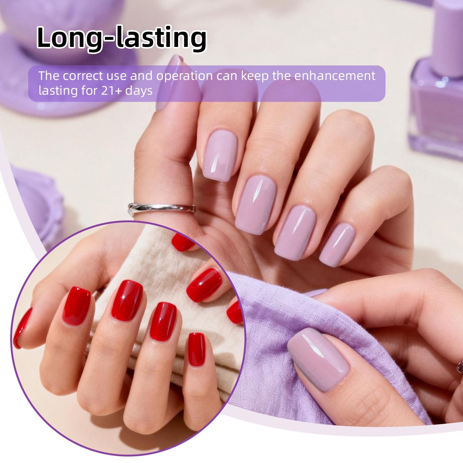 JODSONE 32 Colors Gel Nail Polish Kit with Base Coat Matte Glitter Top Coat Soak Off Manicure Tools Manicure Salon DIY at Home(B33) - view 5
