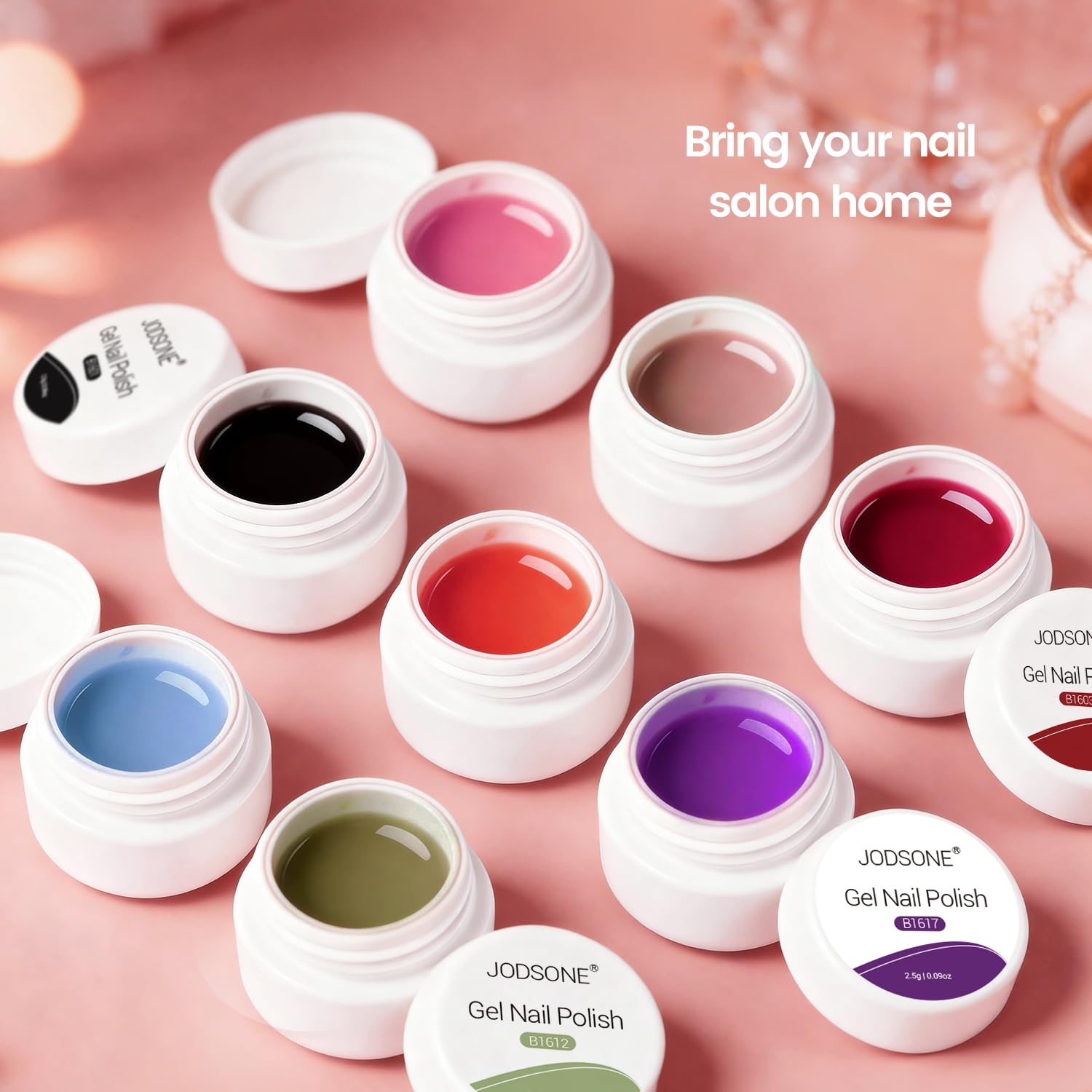 JODSONE 32 Colors Solid Paint Nail Art Gel Polish Set painting Drawing Gel Nail Polish for DIY Nails Art Design(20Color-Set-1)
