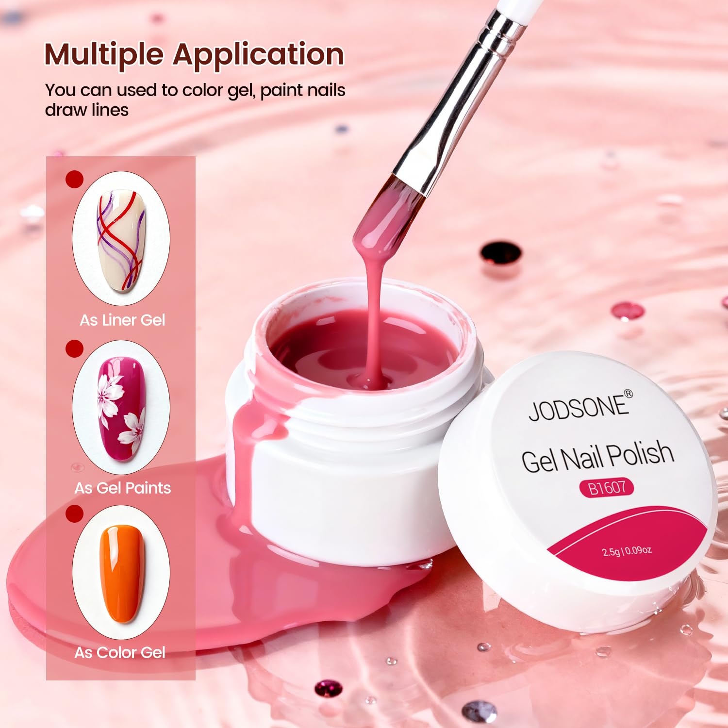 JODSONE 32 Colors Solid Paint Nail Art Gel Polish Set painting Drawing Gel Nail Polish for DIY Nails Art Design(20Color-Set-1) - view 2