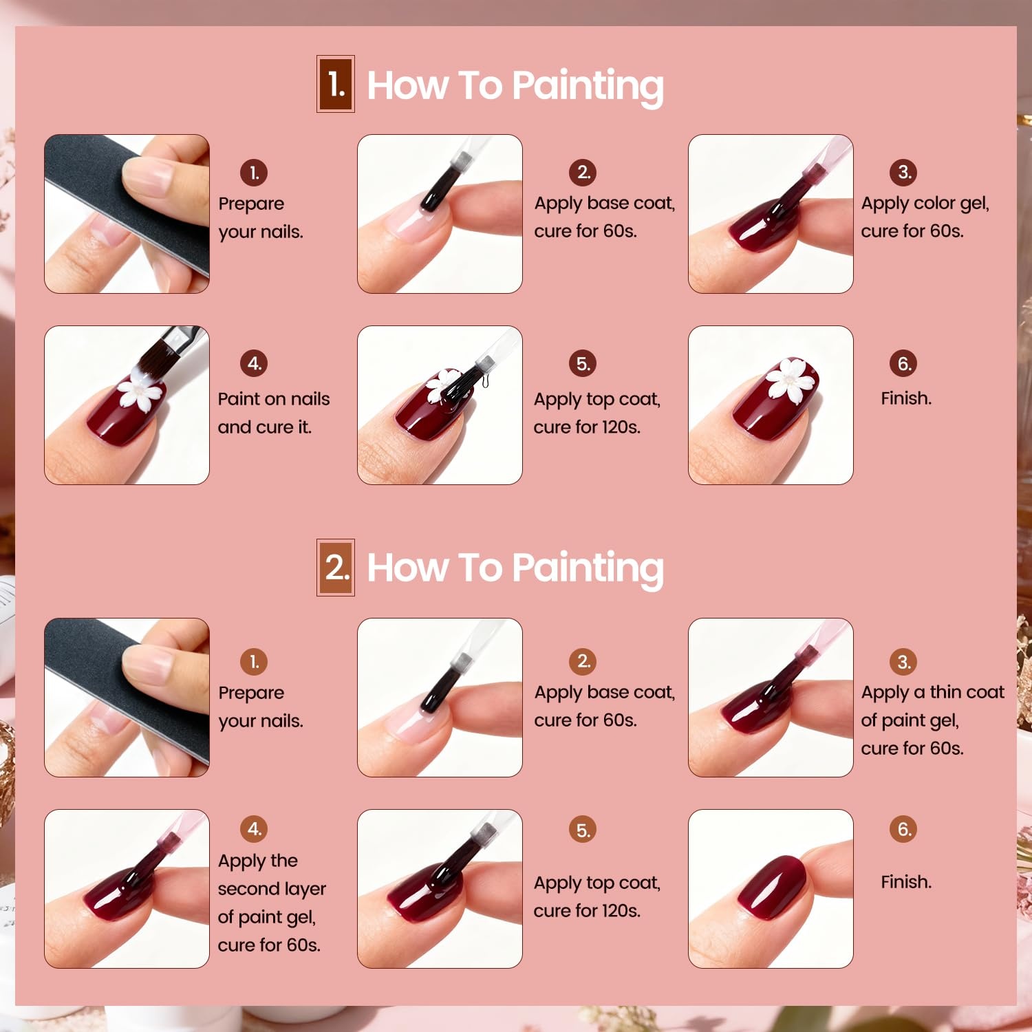 JODSONE 32 Colors Solid Paint Nail Art Gel Polish Set painting Drawing Gel Nail Polish for DIY Nails Art Design(20Color-Set-1) - view 6