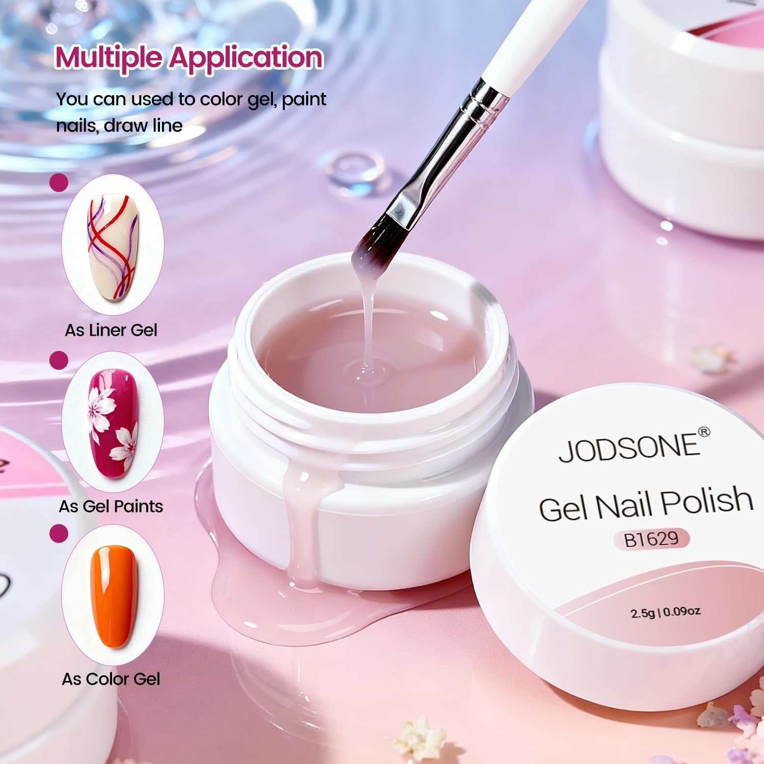 JODSONE 32 Colors Solid Paint Nail Art Gel Polish Set painting Drawing Gel Nail Polish for DIY Nails Art Design(32Color-Kit-1) - view 2