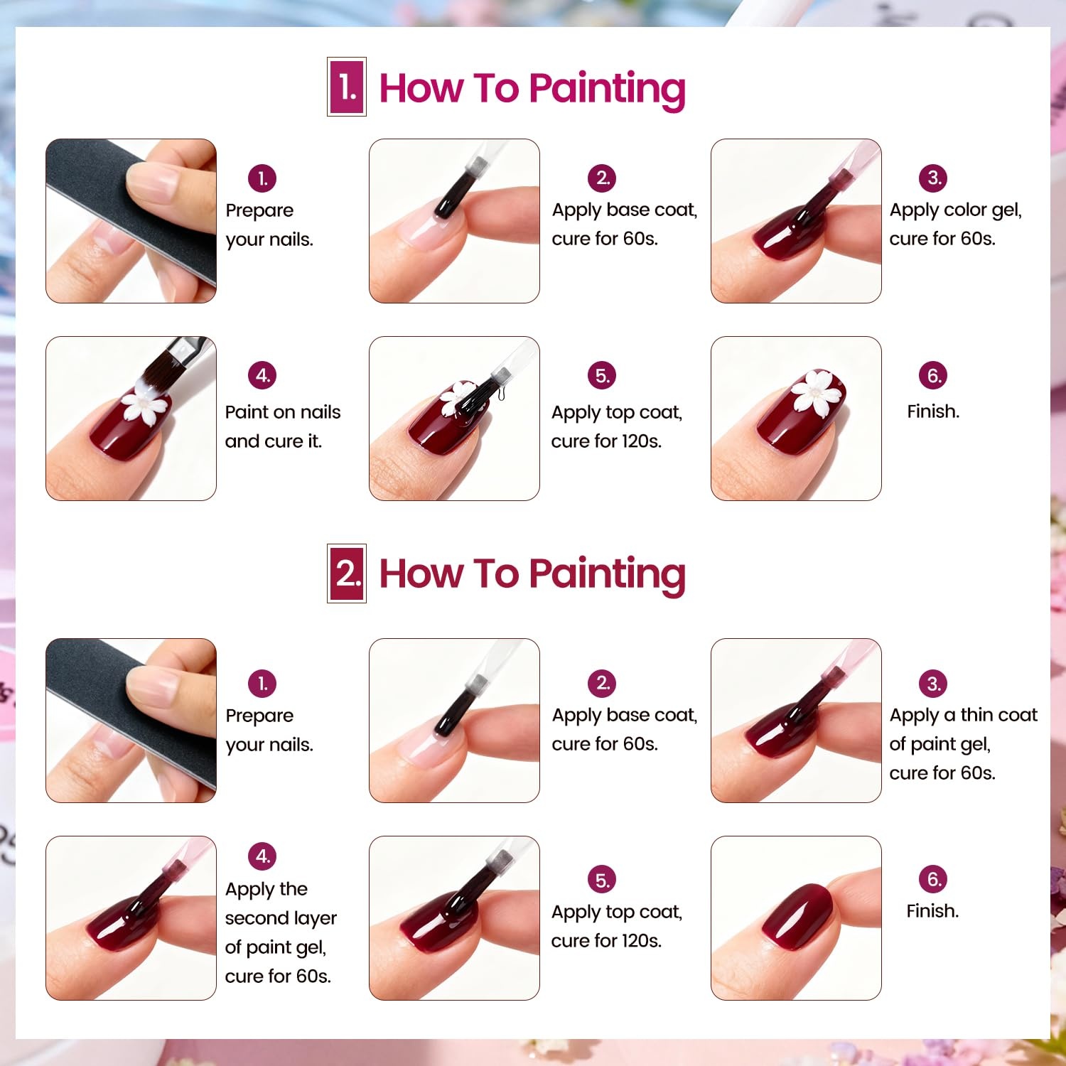 JODSONE 32 Colors Solid Paint Nail Art Gel Polish Set painting Drawing Gel Nail Polish for DIY Nails Art Design(32Color-Kit-1) - view 6