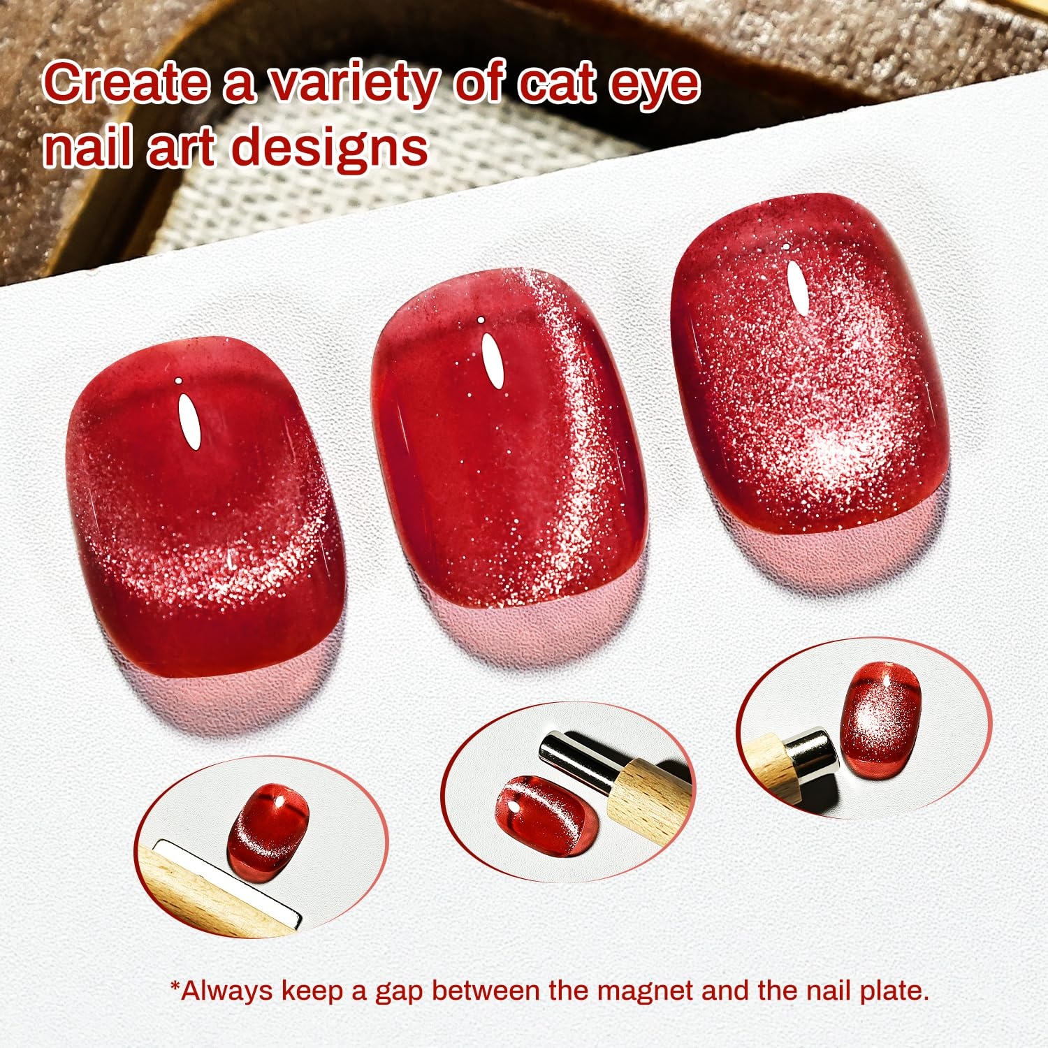 JODSONE 20 Colors Cat Eye Gel Nail Polish Kit with Base Coat Top Coat 3-IN-1 Magnet U V Soak Off Gel Polish for at Home DIY Nail Art(20SET-CE) - view 6