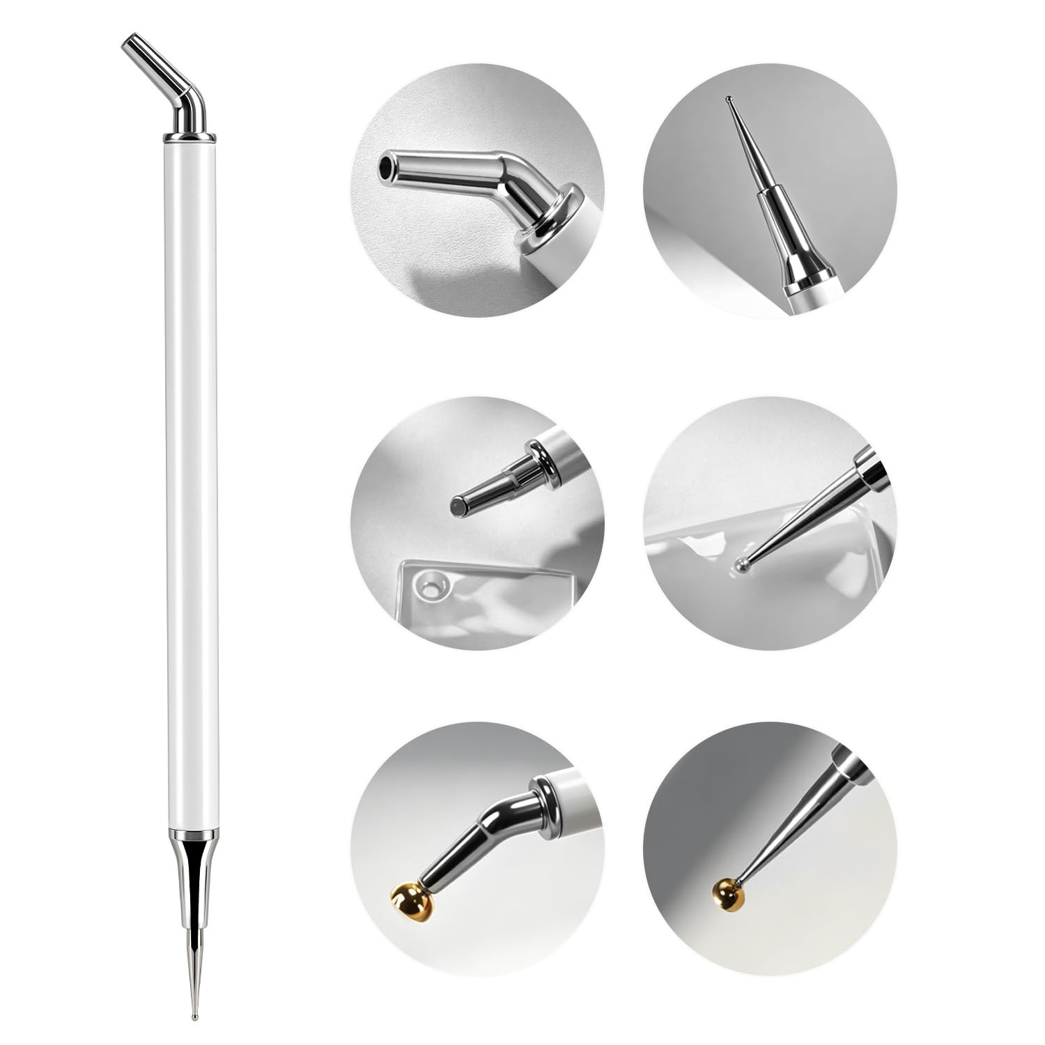 JODSONE Rhinestone Picker Tool,Dual-Ended Rhinestone Applicator Pen with Clay for Nail Art, Diamond Painting, Jewelry Making and Other DIY Crafts - view 7
