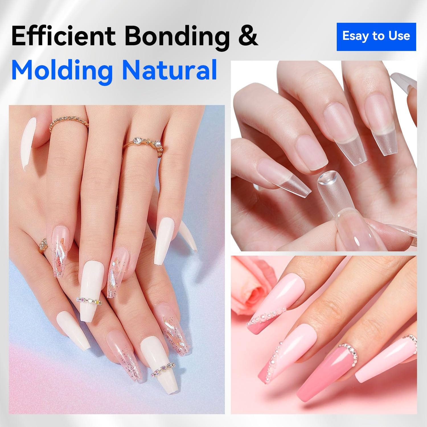 JODSONE 16.5ml Nail Glue Gel Clear and Long-Lasting Requires a Manicure Lamp to Cure for Attaching False Nails Repairing Broken Nails and Securing Decorations(16.5ml Clear) - view 7