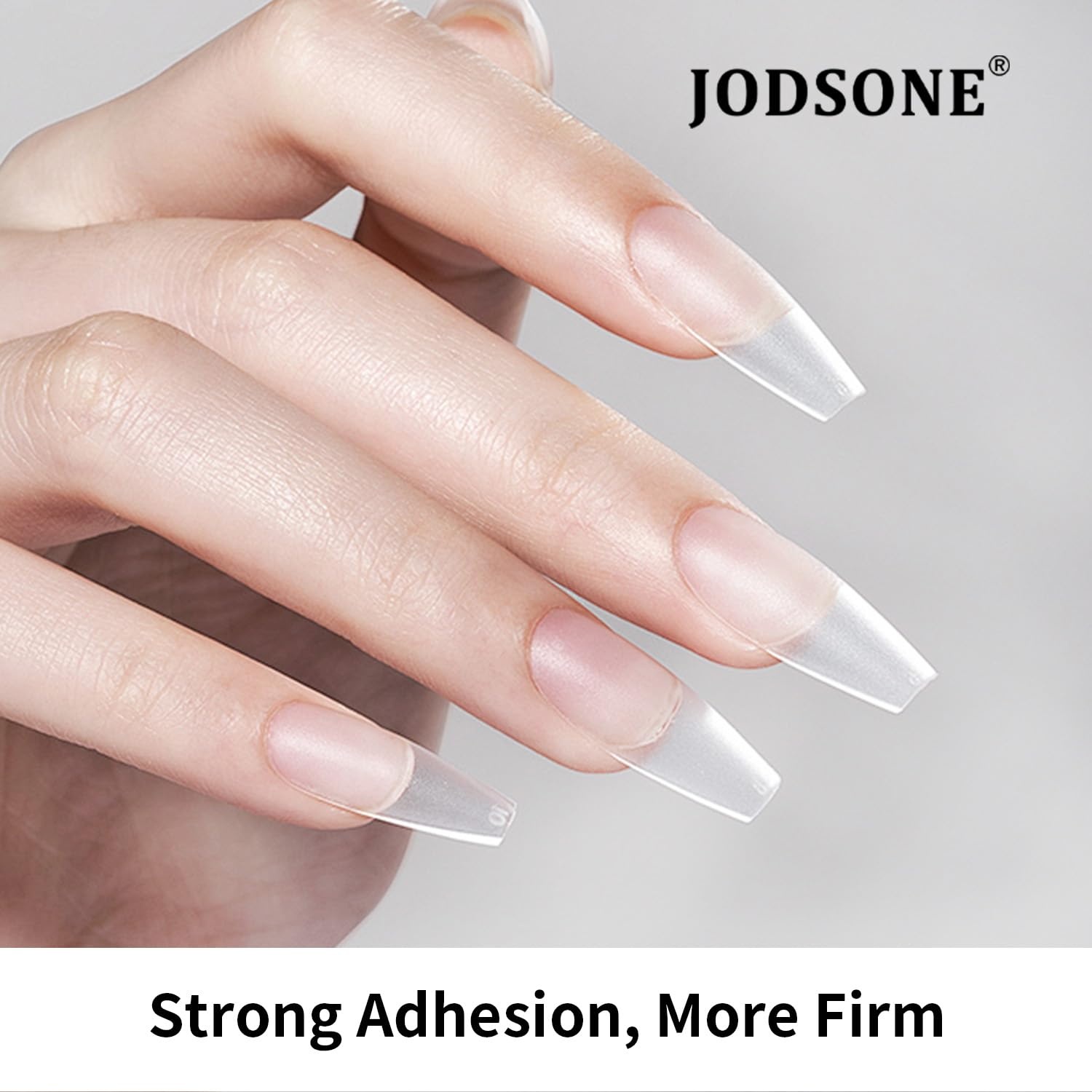 JODSONE 16.5ml Nail Glue Gel Clear and Long-Lasting Requires a Manicure Lamp to Cure for Attaching False Nails Repairing Broken Nails and Securing Decorations(10ML-2NG-01)