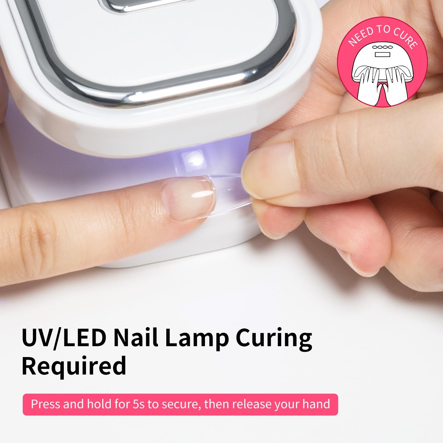 JODSONE 16.5ml Nail Glue Gel Clear and Long-Lasting Requires a Manicure Lamp to Cure for Attaching False Nails Repairing Broken Nails and Securing Decorations(10ML-2NG-01) - view 5