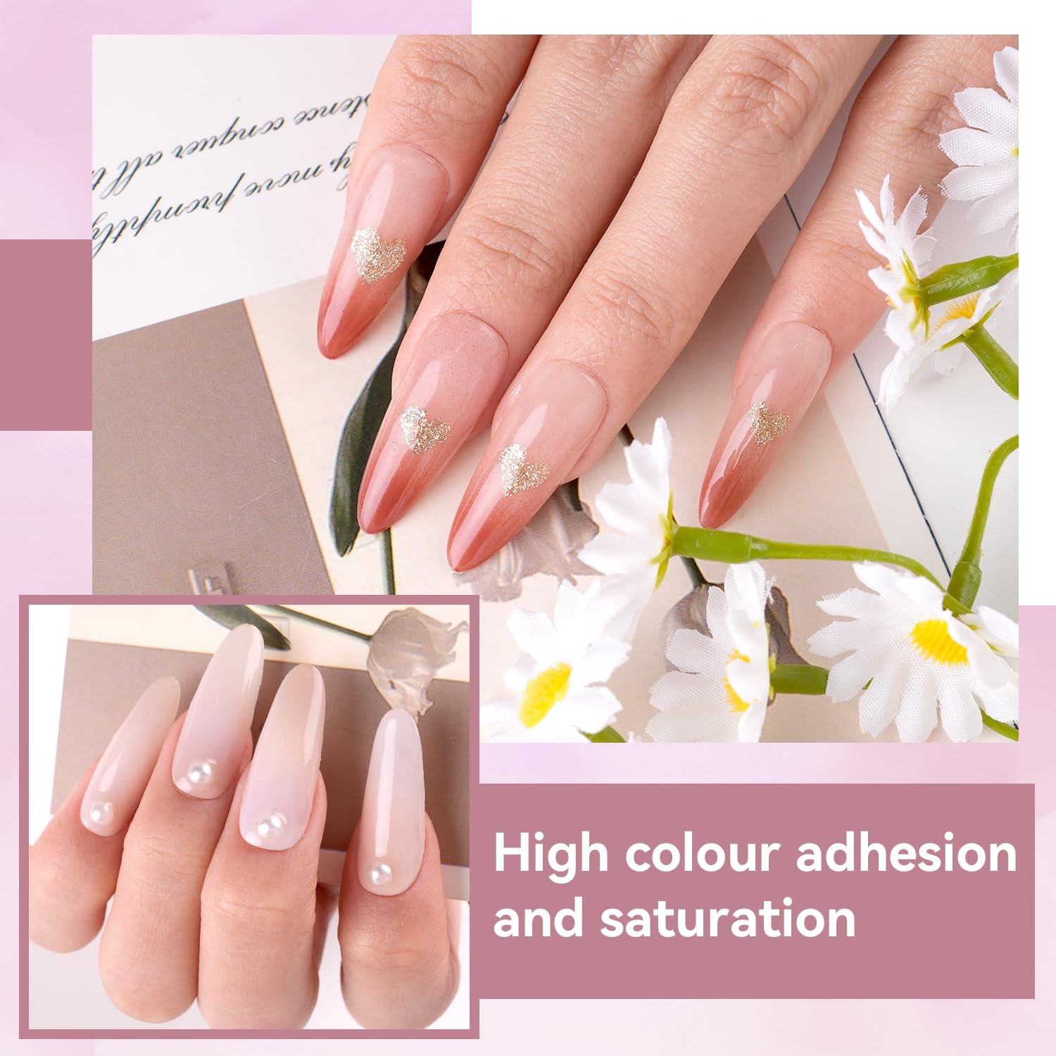 JODSONE 18ml Classic Airbrush Gel Nail Polish Set 6 Colors with White Red Blue Purple No Dilution Fine Mist Nail for Ombre Blush and French Manicure Designs Women’s Holiday Gift(6Color-Airbrush-2) - view 3