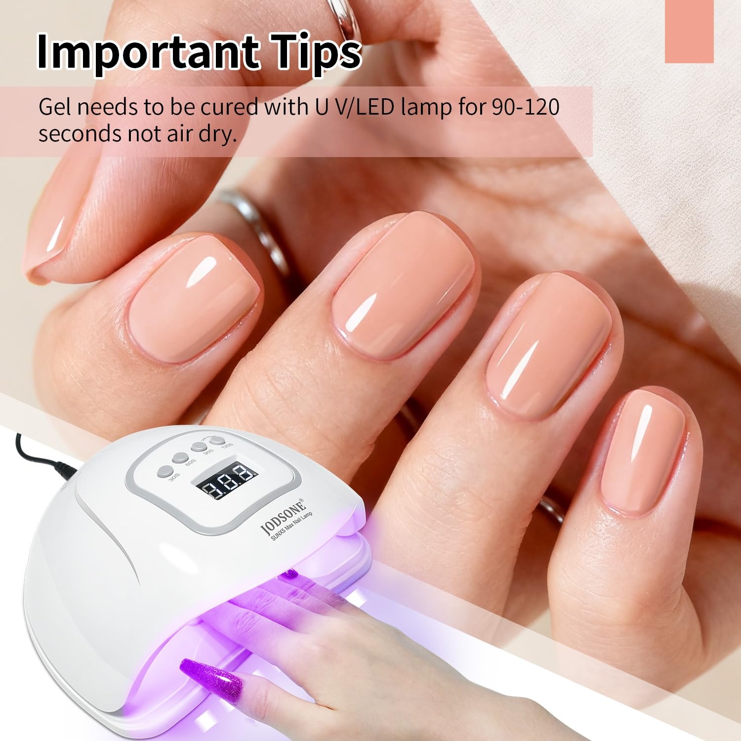 JODSONE 16.5ml Light Pink Gel Nail Polish Same Color Same Bottle Soak off Baby Pink DIY Salon Gift for Women(16.5ml-04) - view 2