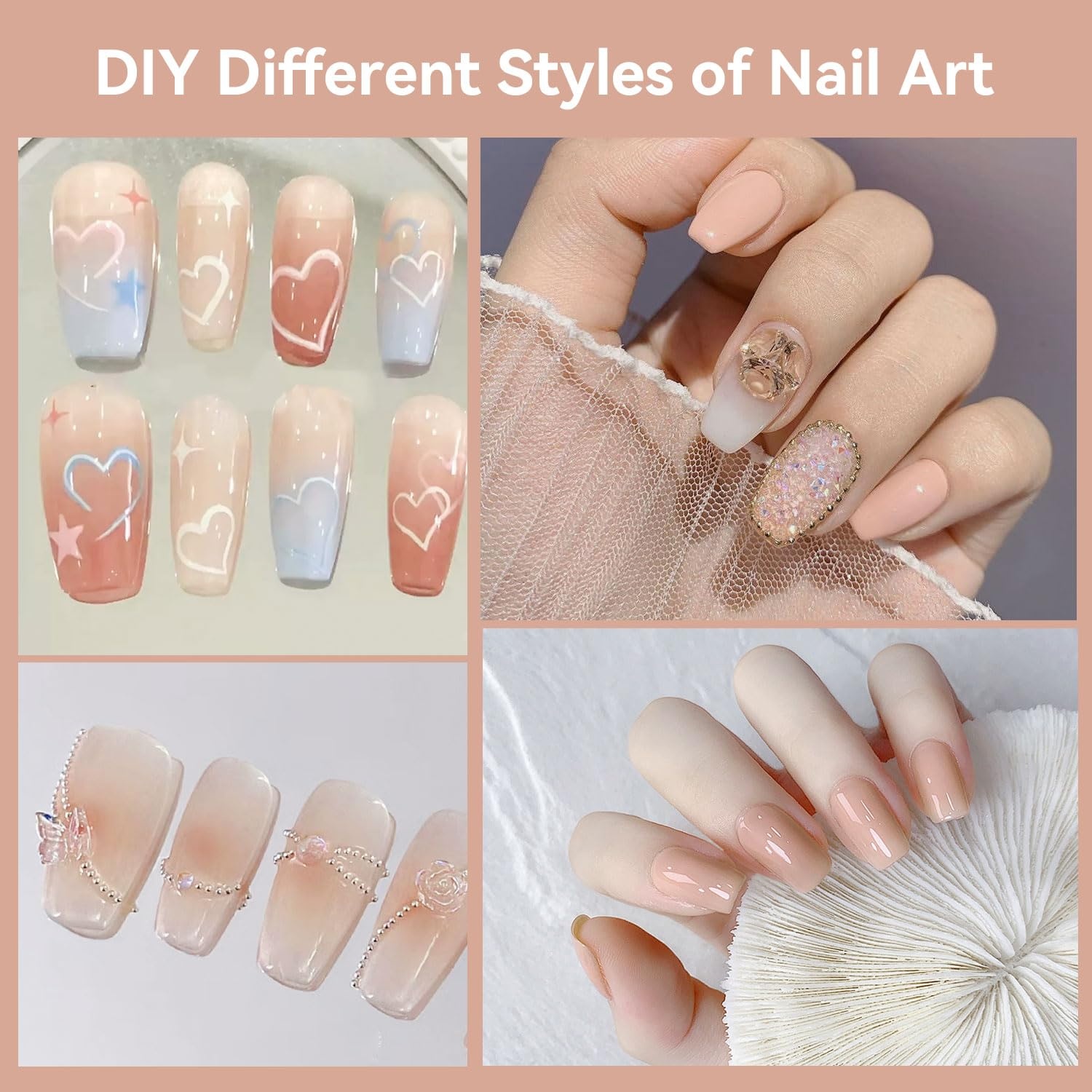 JODSONE 16.5ml Light Pink Gel Nail Polish Same Color Same Bottle Soak off Baby Pink DIY Salon Gift for Women(16.5ml-04) - view 5