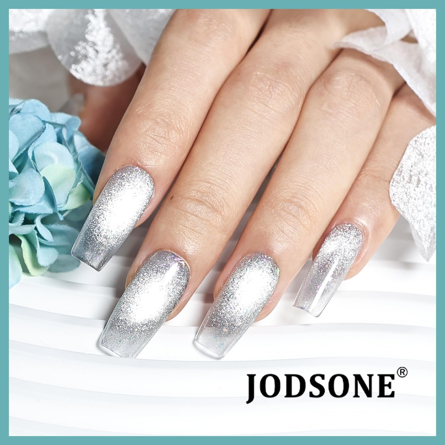 JODSONE 10 Colors Gel Nail Polish Set with Base Coat and Top Coat Magnetic Stick Aurora Crystals Cat Eye Perfect Holiday Gifts for Manicure and Lovers(10Color-CE-12) - view 3