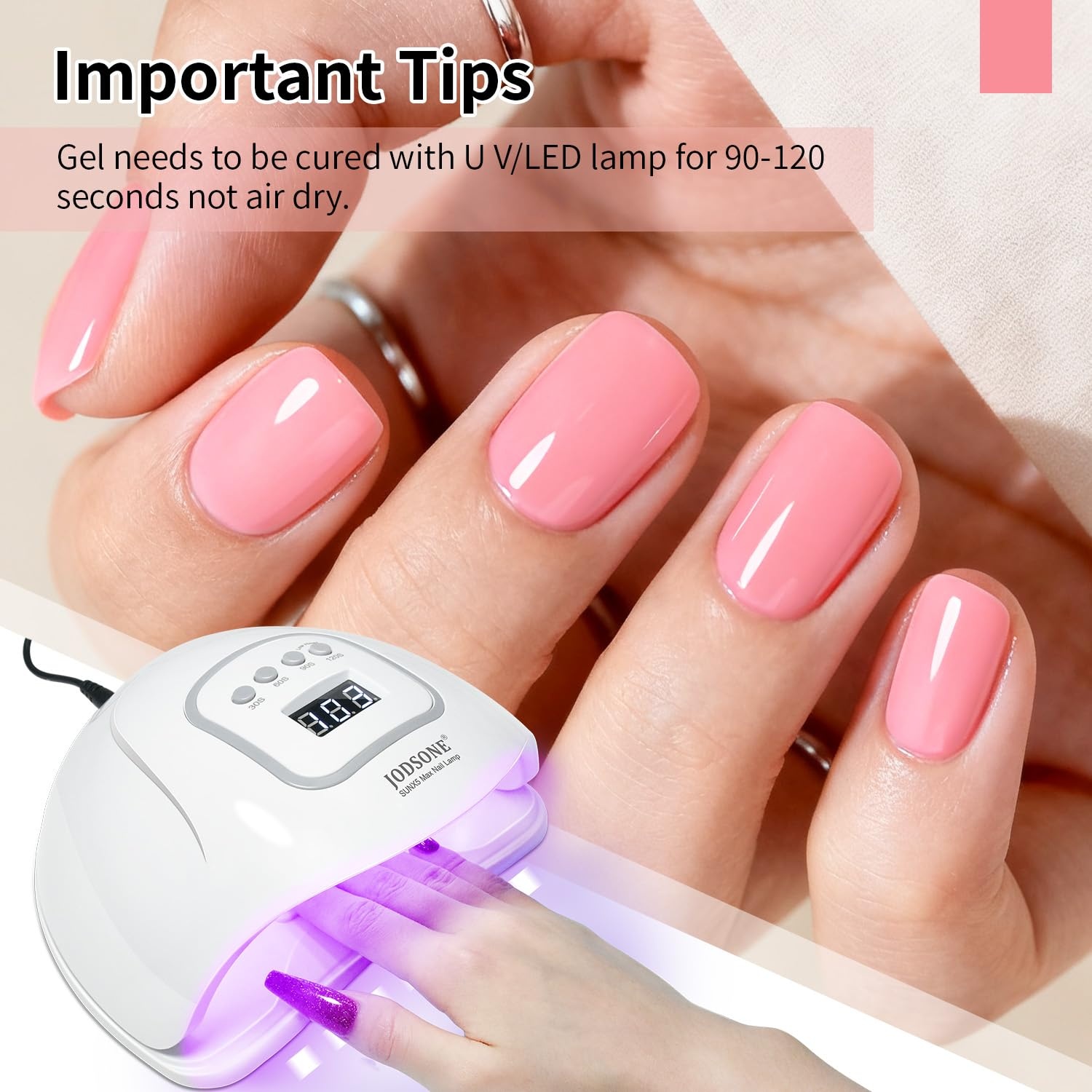 JODSONE 16.5ml Light Pink Gel Nail Polish Same Color Same Bottle Soak off Baby Pink DIY Salon Gift for Women(16.5ml-05) - view 2