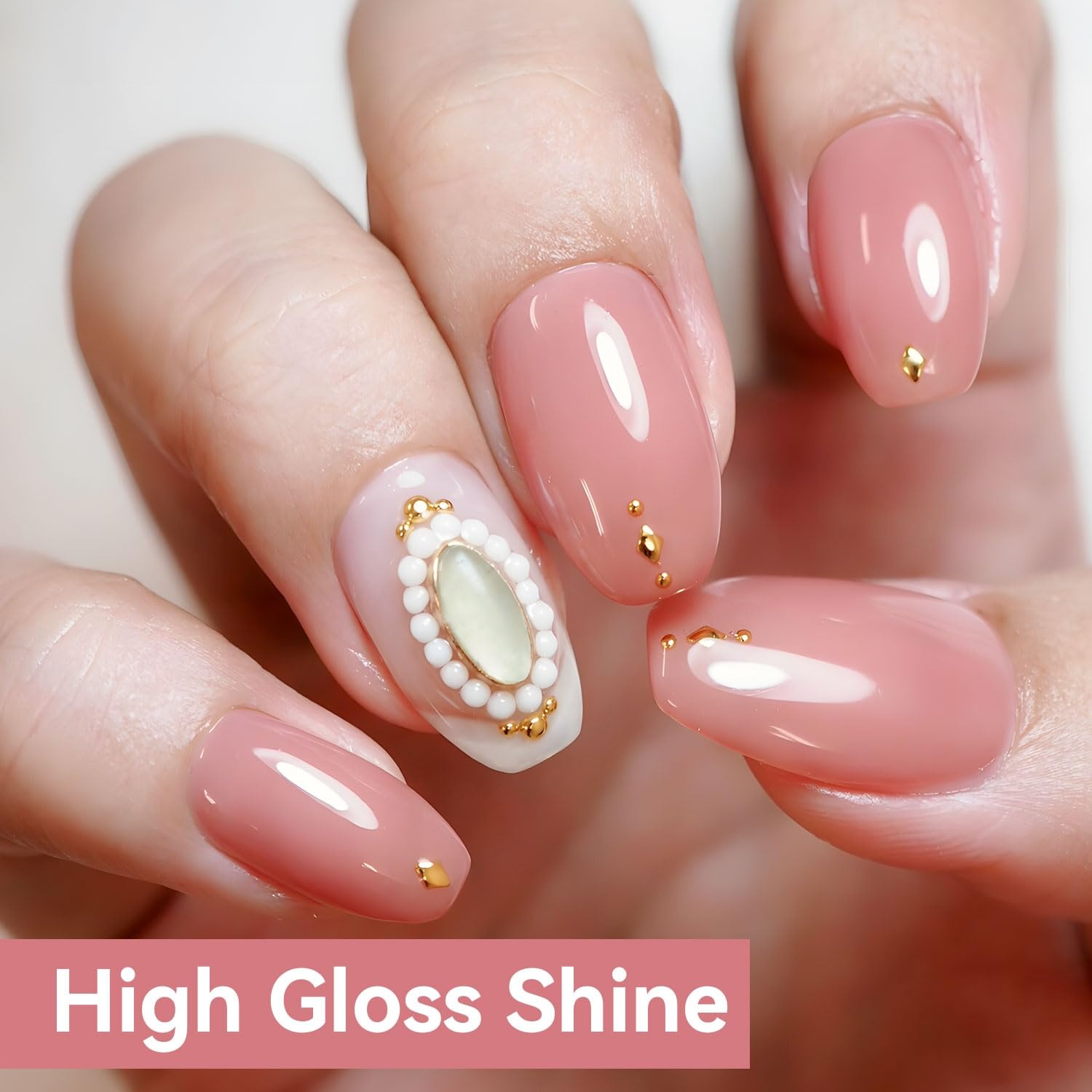 JODSONE 16.5ml Light Pink Gel Nail Polish Same Color Same Bottle Soak off Baby Pink DIY Salon Gift for Women(16.5ml-05) - view 3