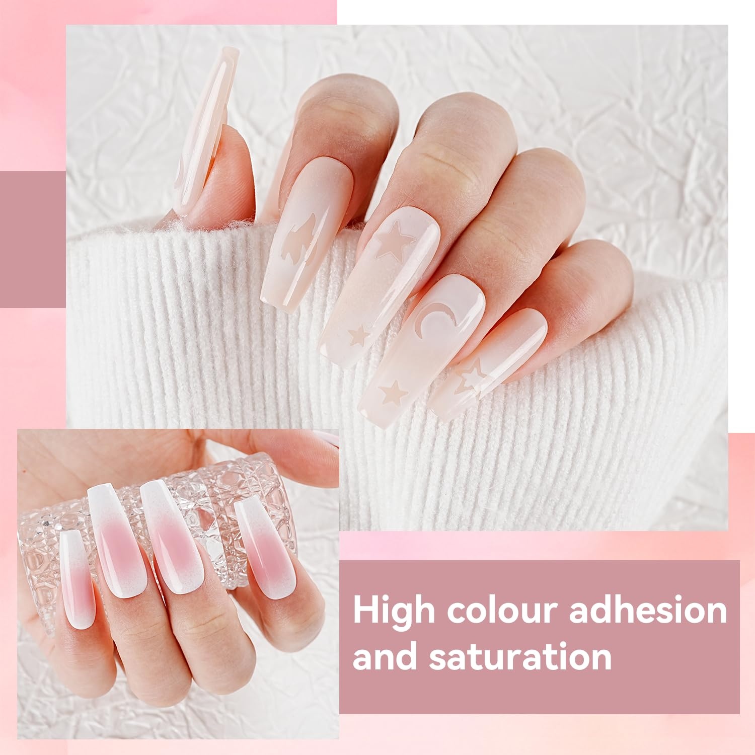 JODSONE 18ml Classic Airbrush Gel Nail Polish Set 6 Colors with White Red Blue Purple No Dilution Fine Mist Nail for Ombre Blush and French Manicure Designs Women’s Holiday Gift(6Color-Airbrush-6) - view 3