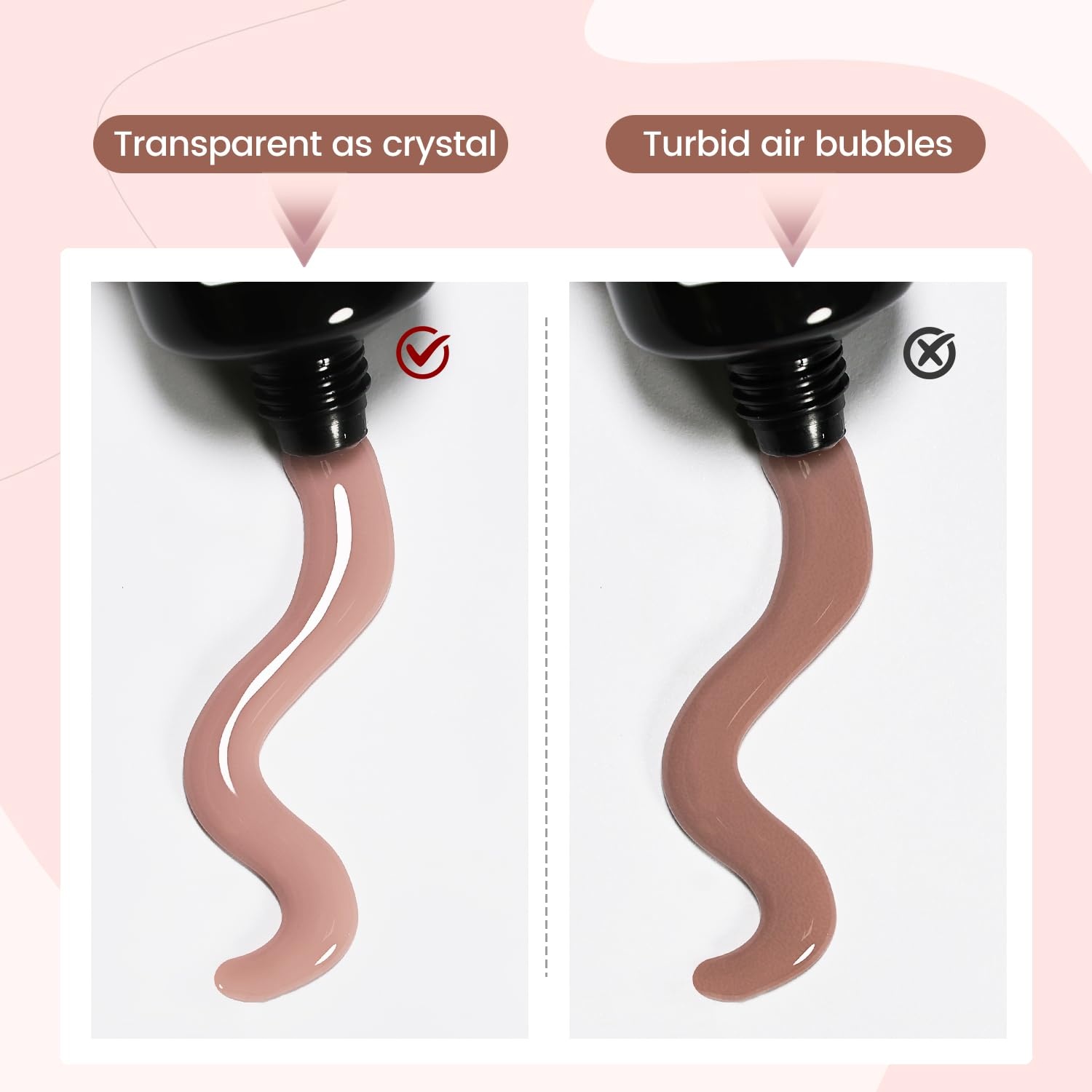 JODSONE High Hardness Poly Nail Gel Dark Nude Extension Nail for Nails Manicures Home Salon(60G-Poly Nail Gel-403)