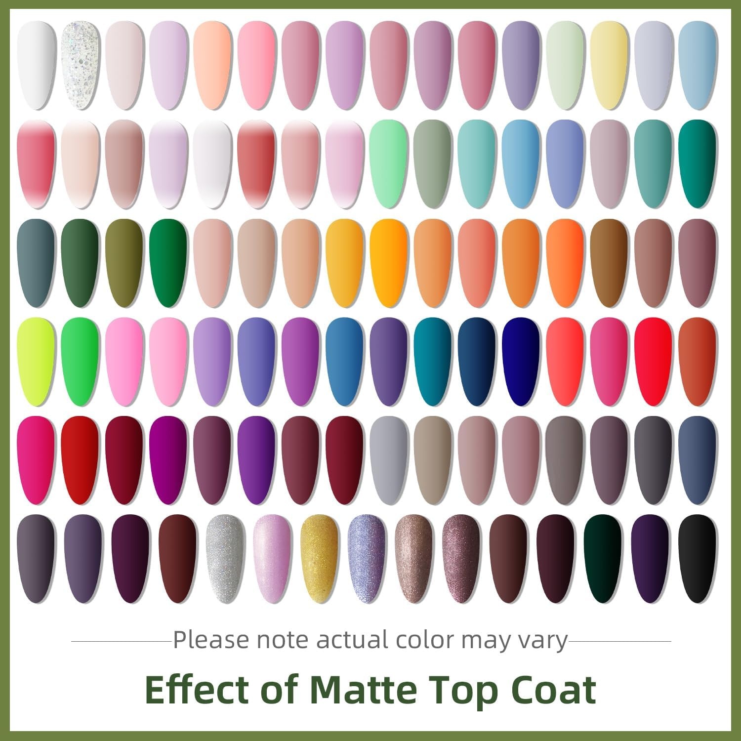 JODSONE 100 PCS Gel Nail Polish Kit No Wipe Soak off Base Coat and Matte Glossy Top Coat Gel Polish Collections for Salon and Home DIY Use(0 Fl Oz (Pack of 100)) - view 4