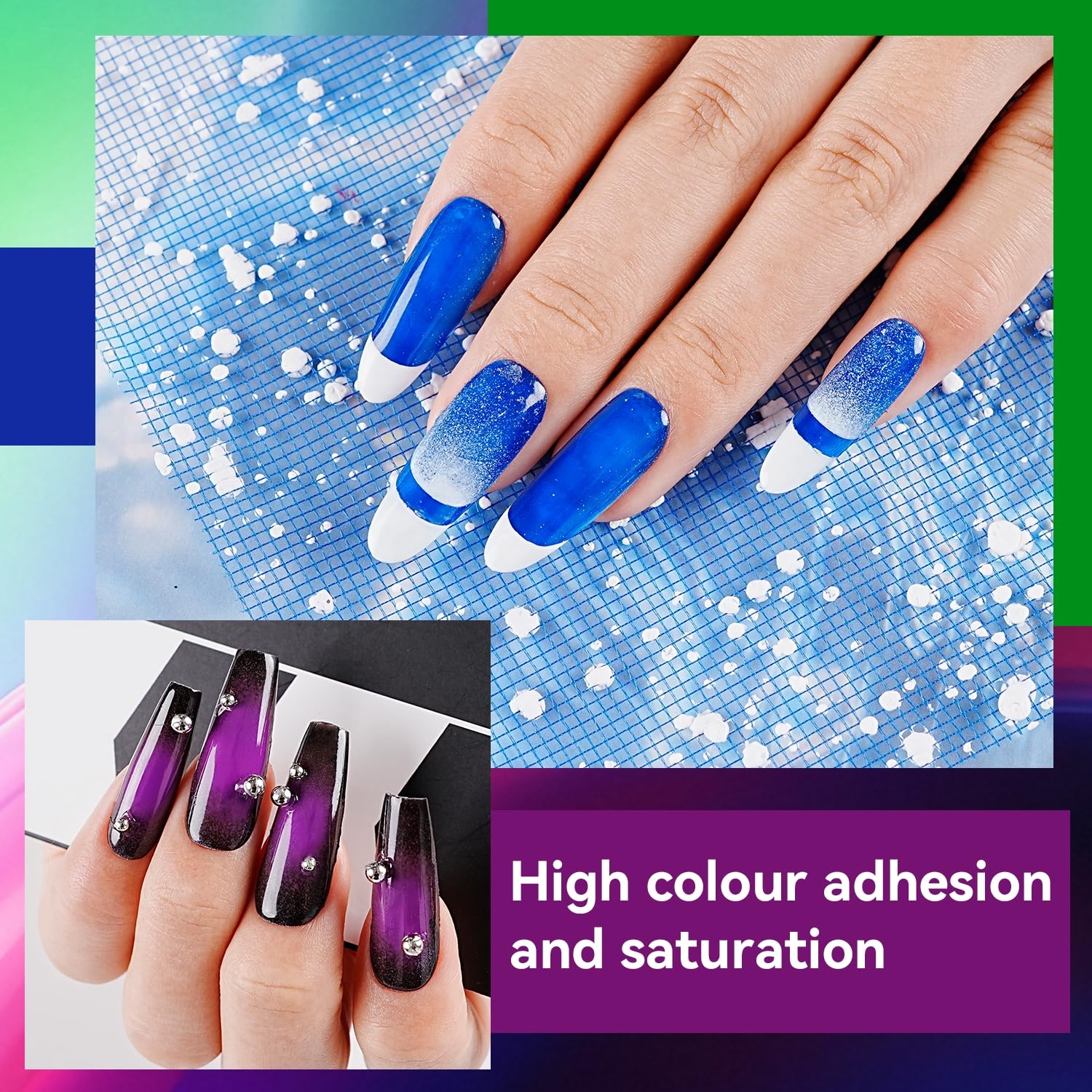 JODSONE 18ml Classic Airbrush Gel Nail Polish Set 6 Colors with White Red Blue Purple No Dilution Fine Mist Nail for Ombre Blush and French Manicure Designs Women’s Holiday Gift(6Color-Airbrush-1) - view 4