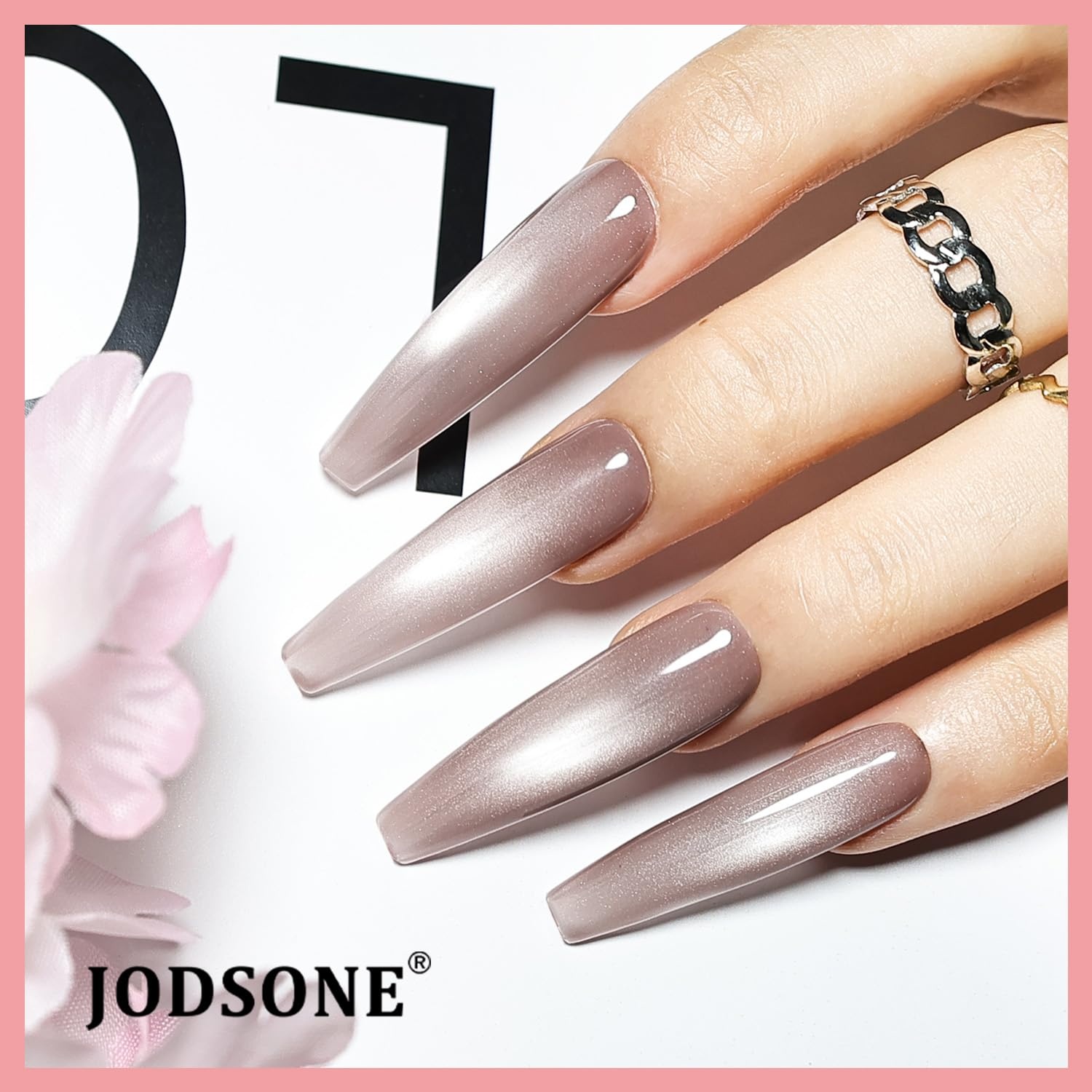 JODSONE 10 Colors Gel Nail Polish Set with Base Coat and Top Coat Magnetic Stick Aurora Crystals Cat Eye Perfect Holiday Gifts for Manicure and Lovers(10Color-CE-15) - view 3