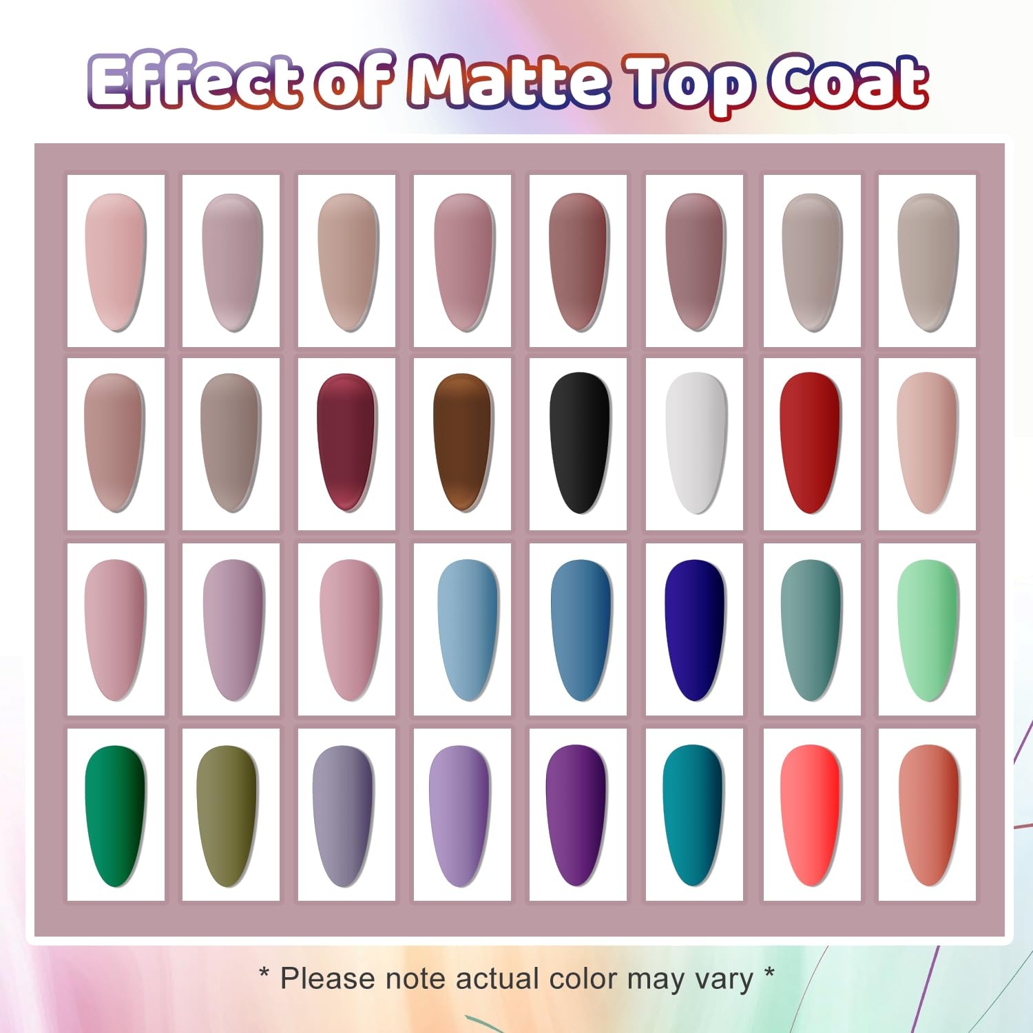 JODSONE 32 Colors Gel Nail Polish Kit with Base Coat Matte Glitter Top Coat Soak Off Manicure Tools Manicure Salon DIY at Home(B29) - view 3