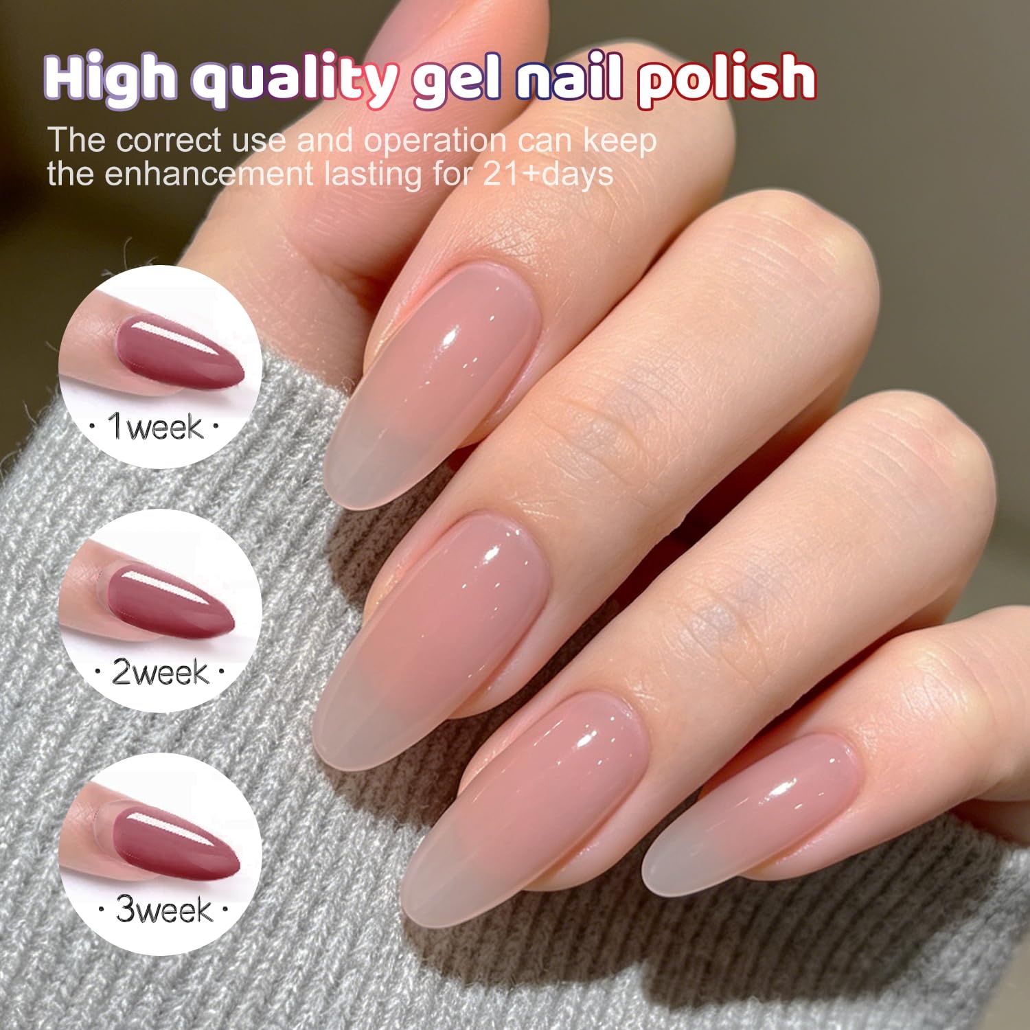 JODSONE 32 Colors Gel Nail Polish Kit with Base Coat Matte Glitter Top Coat Soak Off Manicure Tools Manicure Salon DIY at Home(B29) - view 5