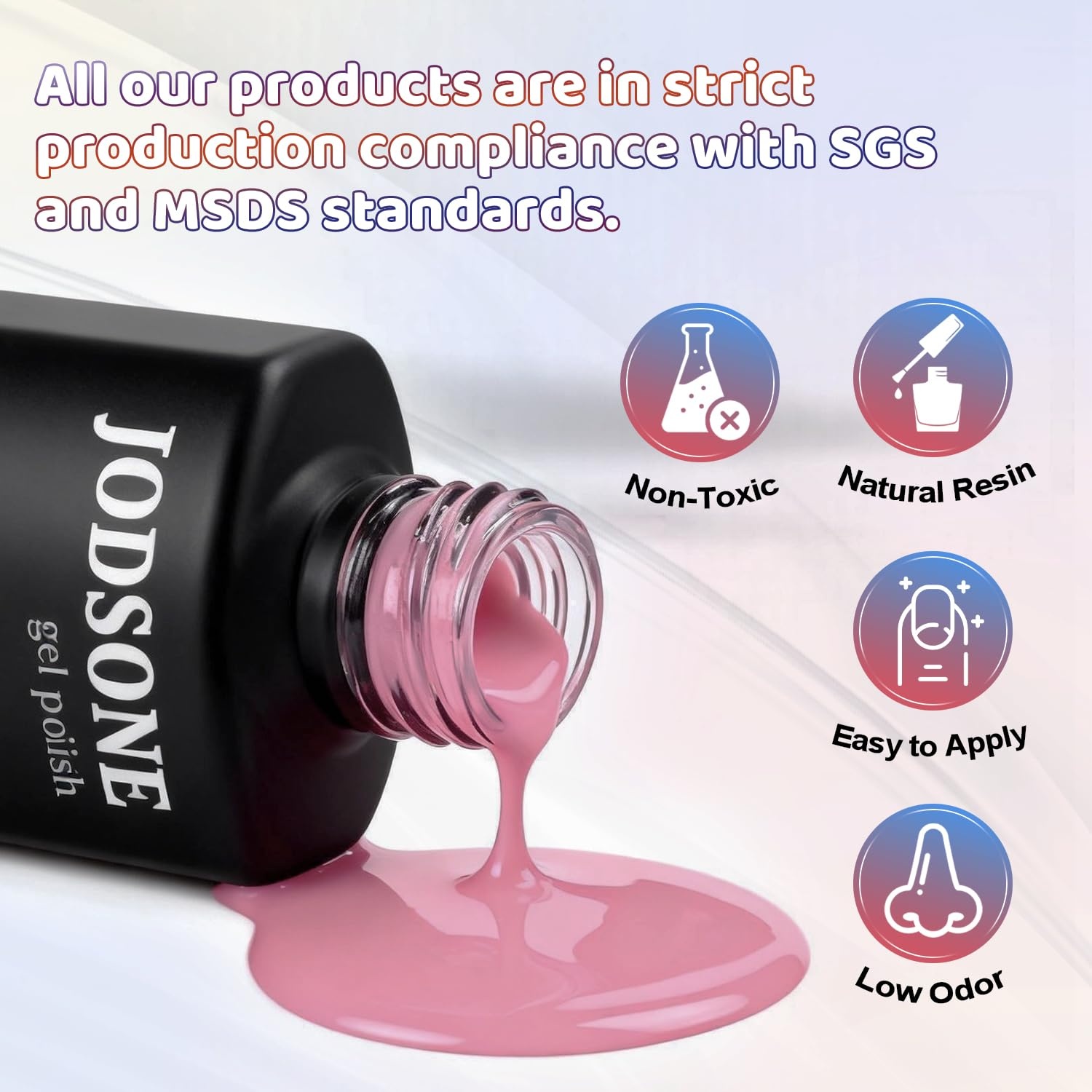 JODSONE 32 Colors Gel Nail Polish Kit with Base Coat Matte Glitter Top Coat Soak Off Manicure Tools Manicure Salon DIY at Home(B29) - view 7