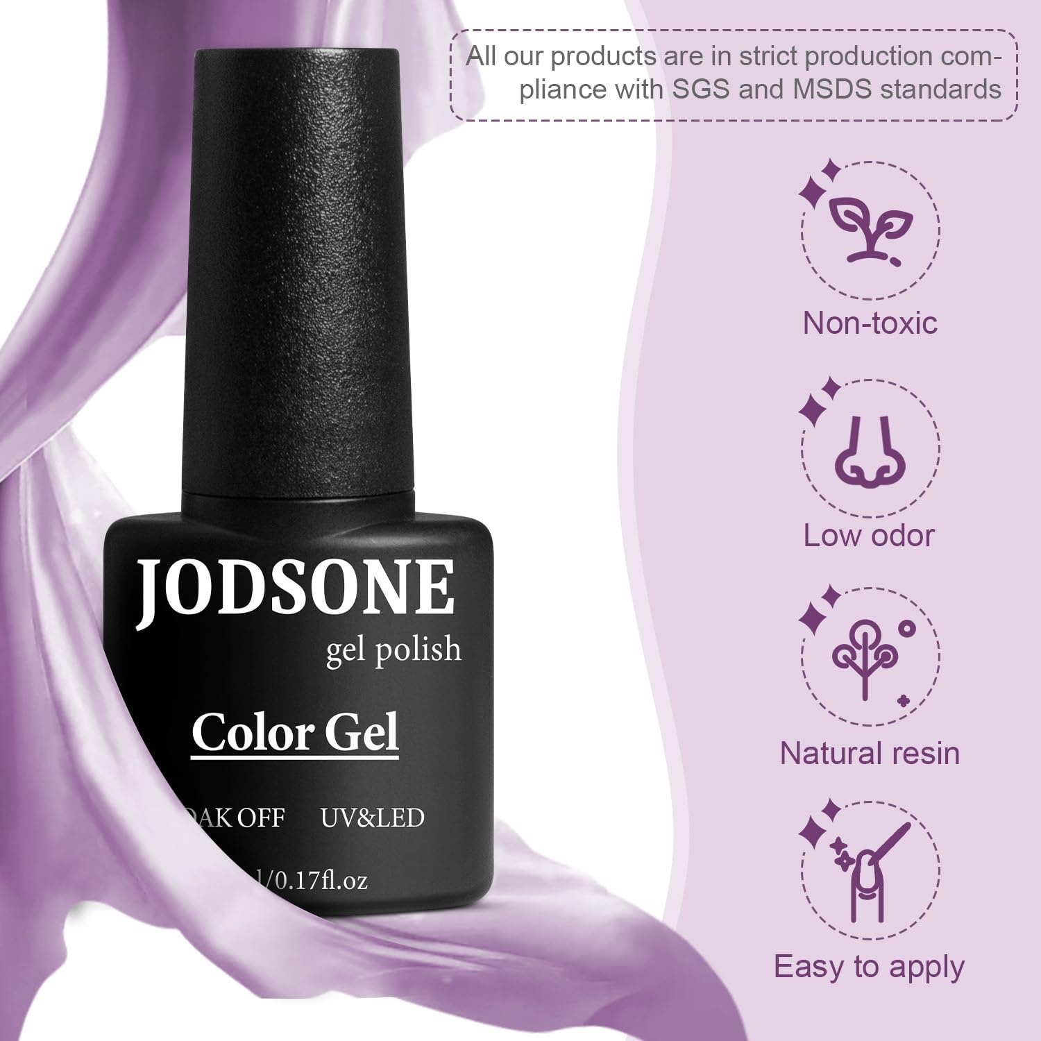 JODSONE 32 Colors Gel Nail Polish Kit with Base Coat Matte Glitter Top Coat Soak Off Manicure Tools Manicure Salon DIY at Home(B17) - view 3