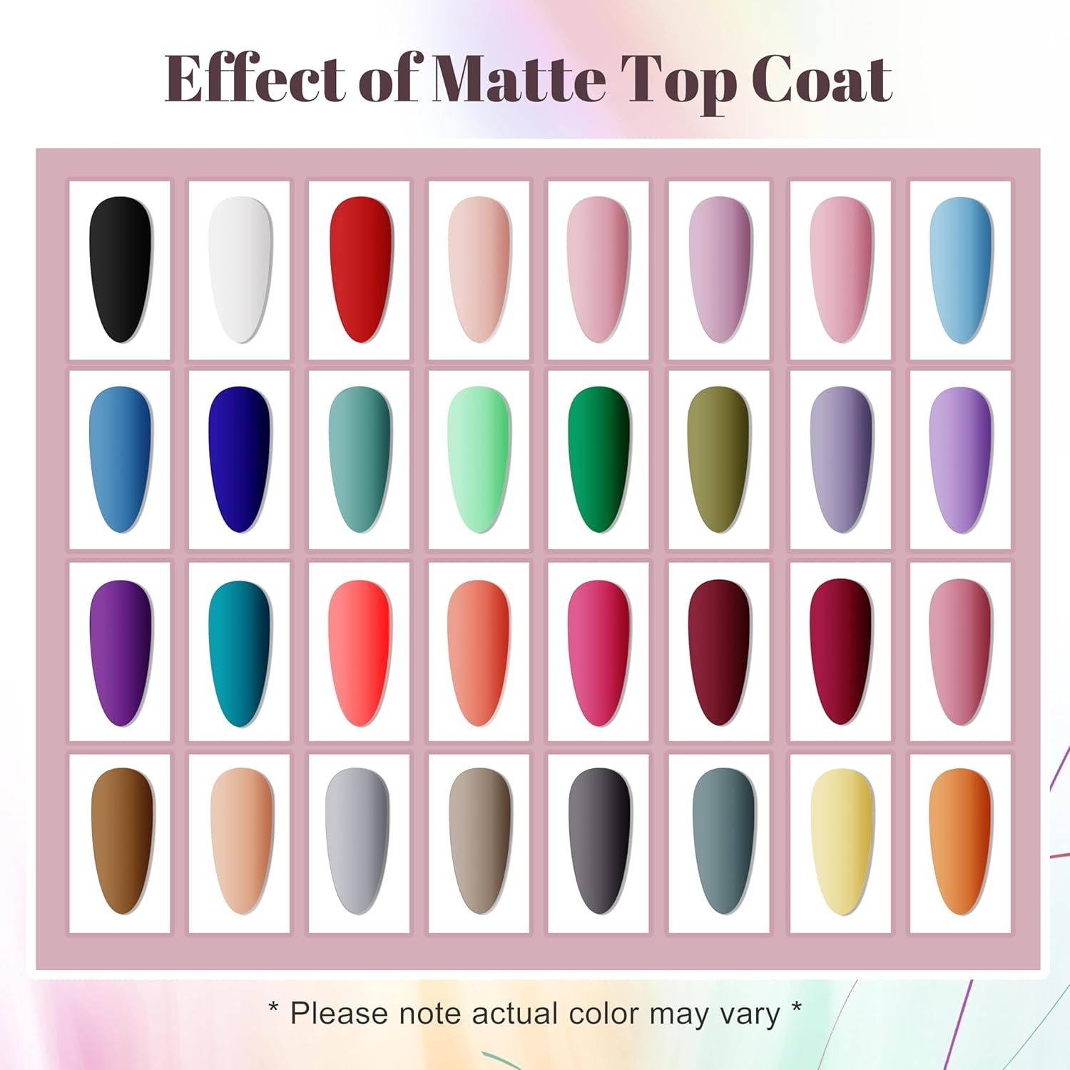 JODSONE 32 Colors Gel Nail Polish Kit with Base Coat Matte Glitter Top Coat Soak Off Manicure Tools Manicure Salon DIY at Home(B02) - view 3
