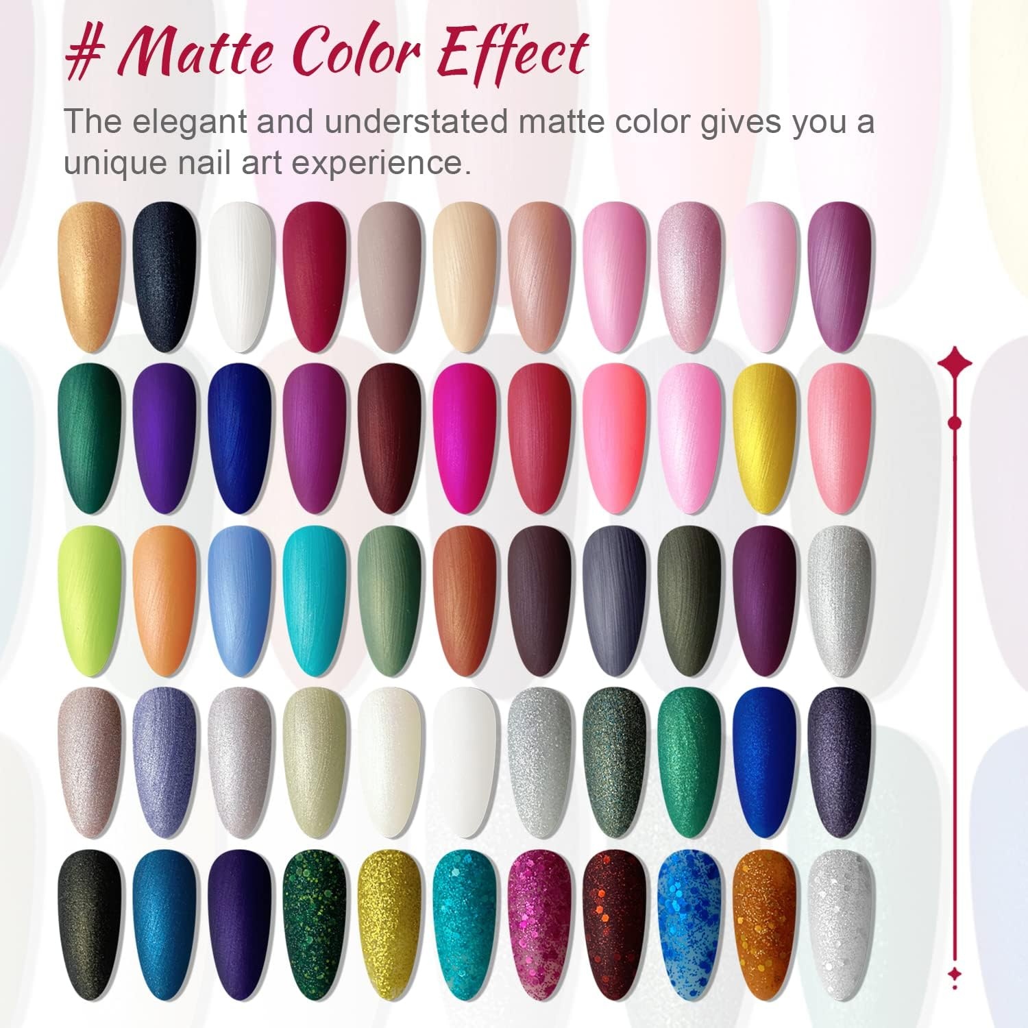 JODSONE 32 Colors Gel Nail Polish Kit with Base Coat Matte Glitter Top Coat Soak Off Manicure Tools Manicure Salon DIY at Home(B22) - view 3