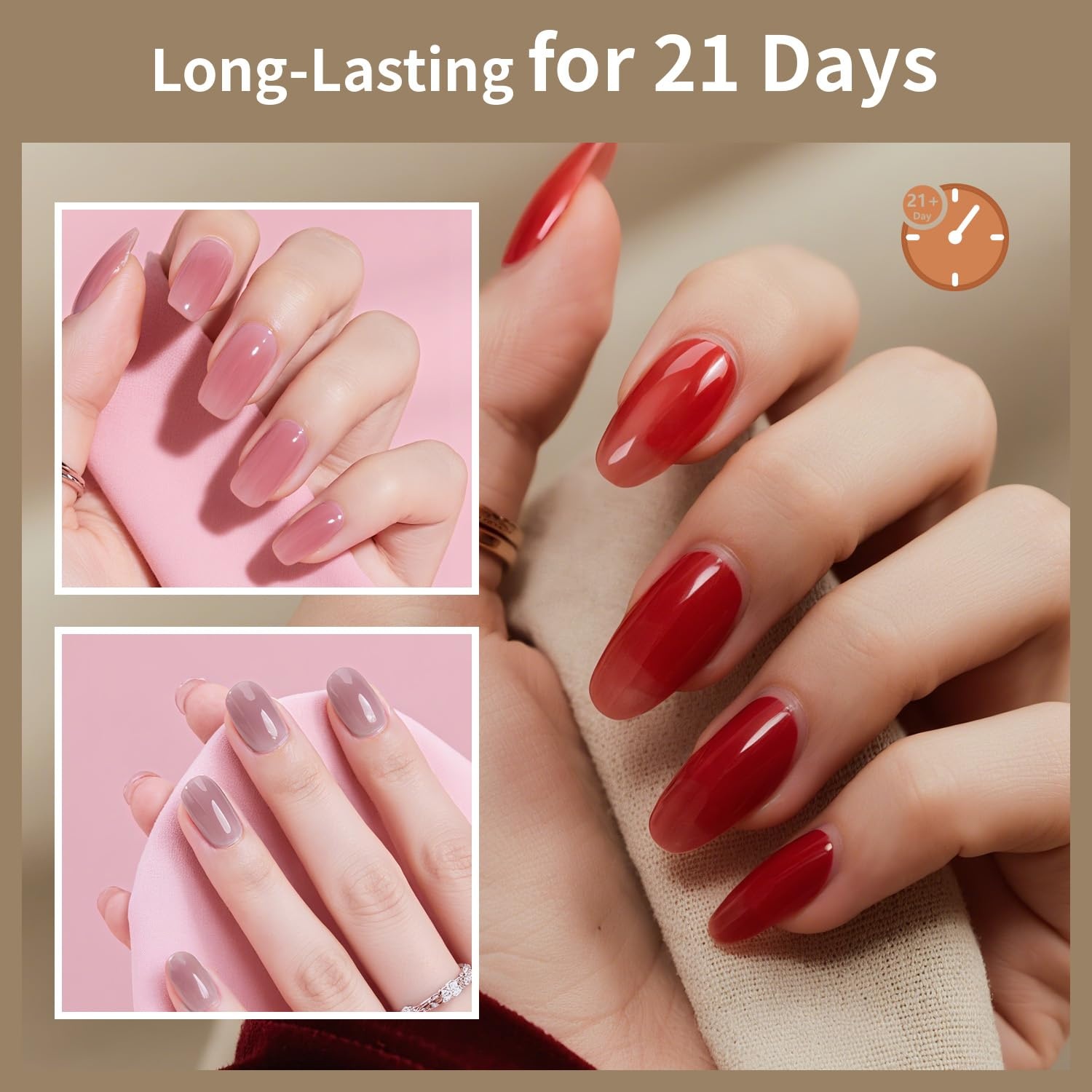 JODSONE 32 Colors Gel Nail Polish Kit with Base Coat Matte Glitter Top Coat Soak Off Manicure Tools Manicure Salon DIY at Home(B28) - view 2